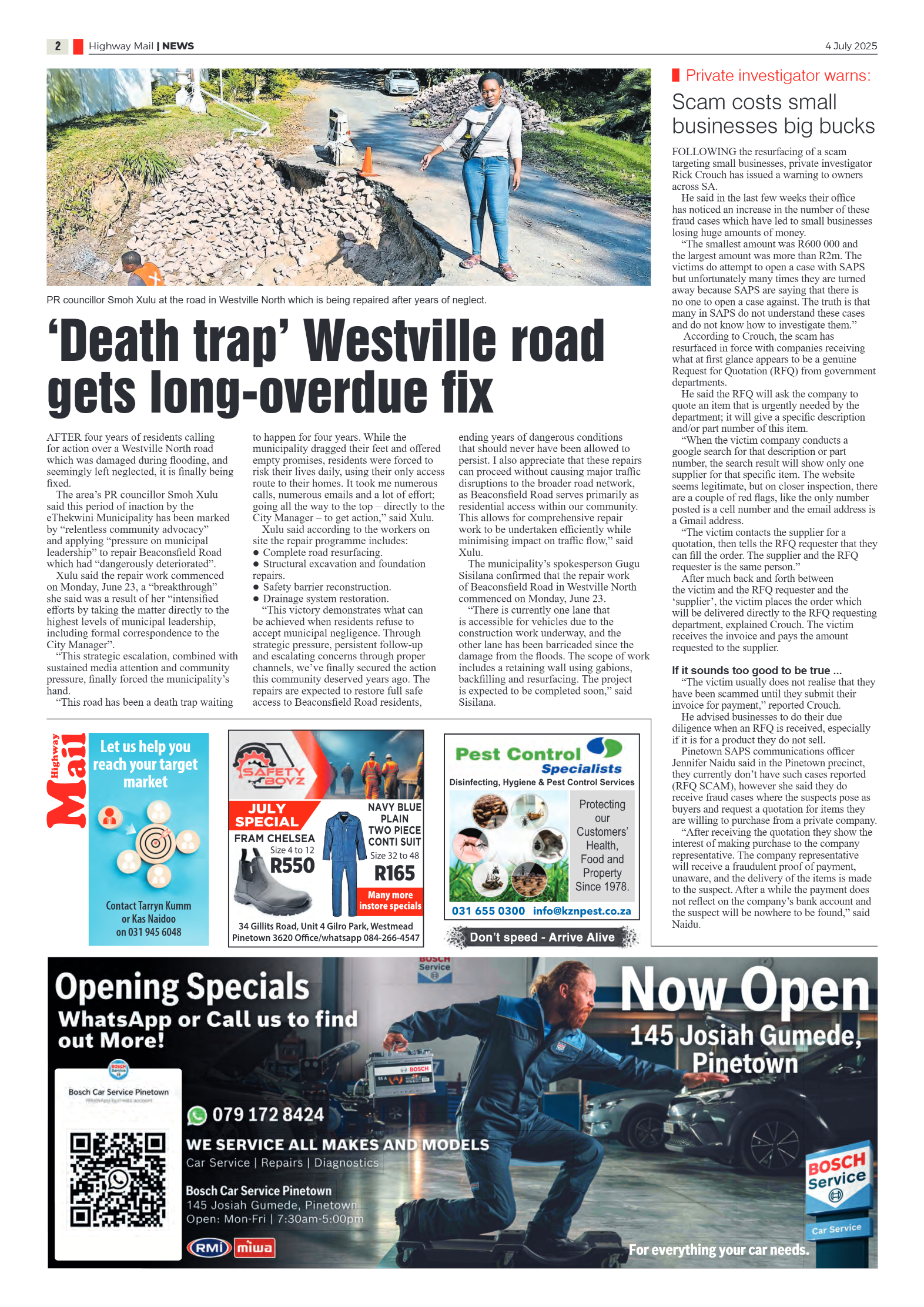 Highway Mail 4 July 2025 page 2