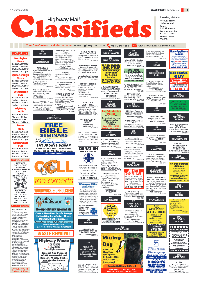 Highway Mail 4 November 2022 page 13