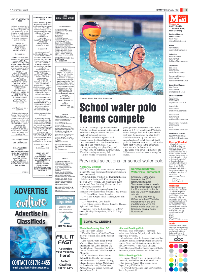 Highway Mail 4 November 2022 page 15