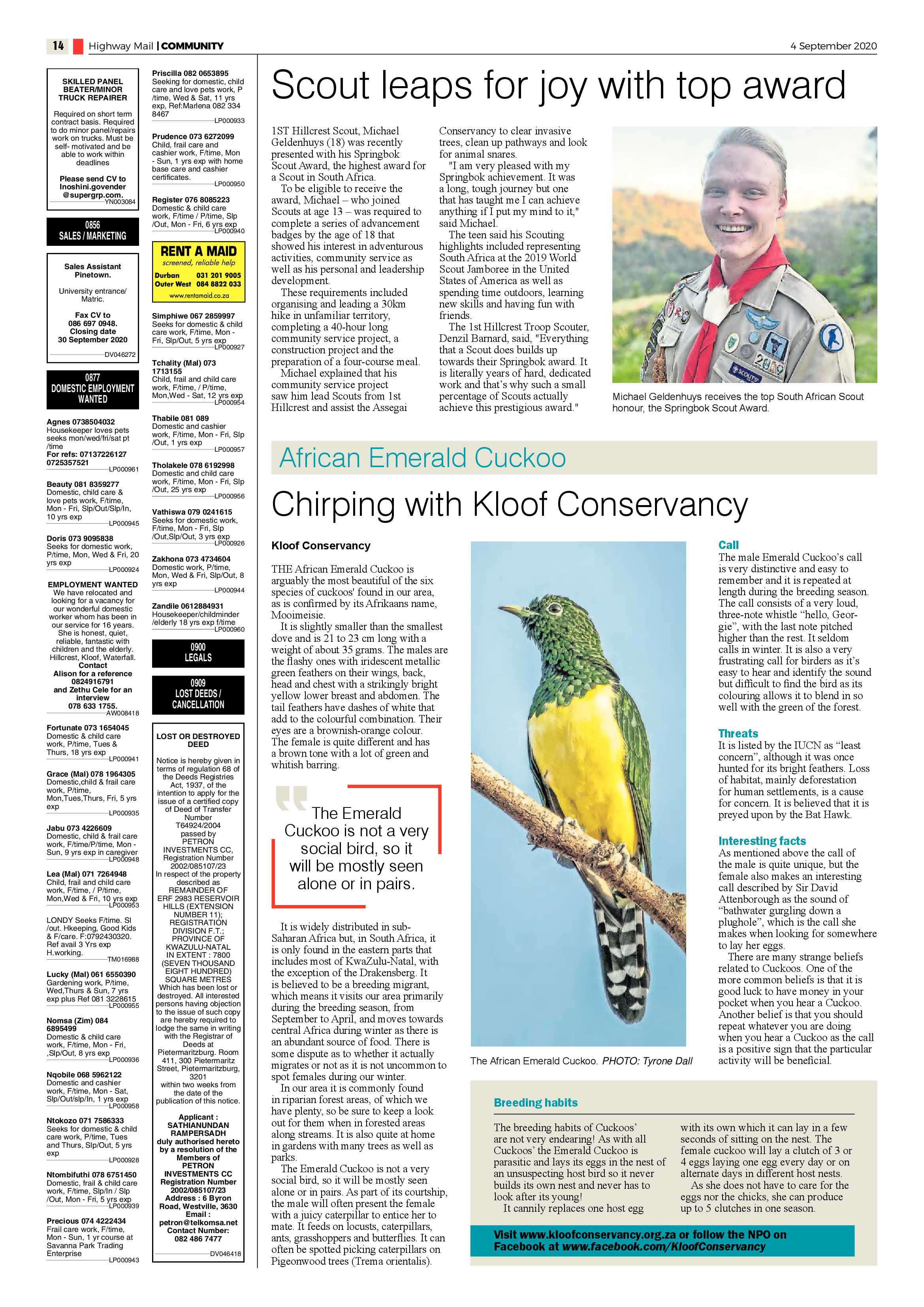 Highway Mail 4 September 2020 page 14