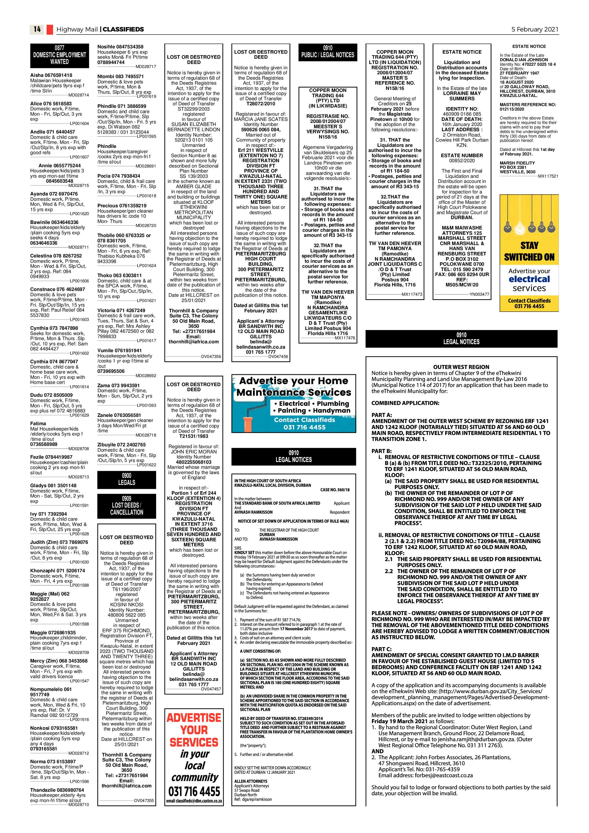 Highway Mail 5 February 2021 page 14