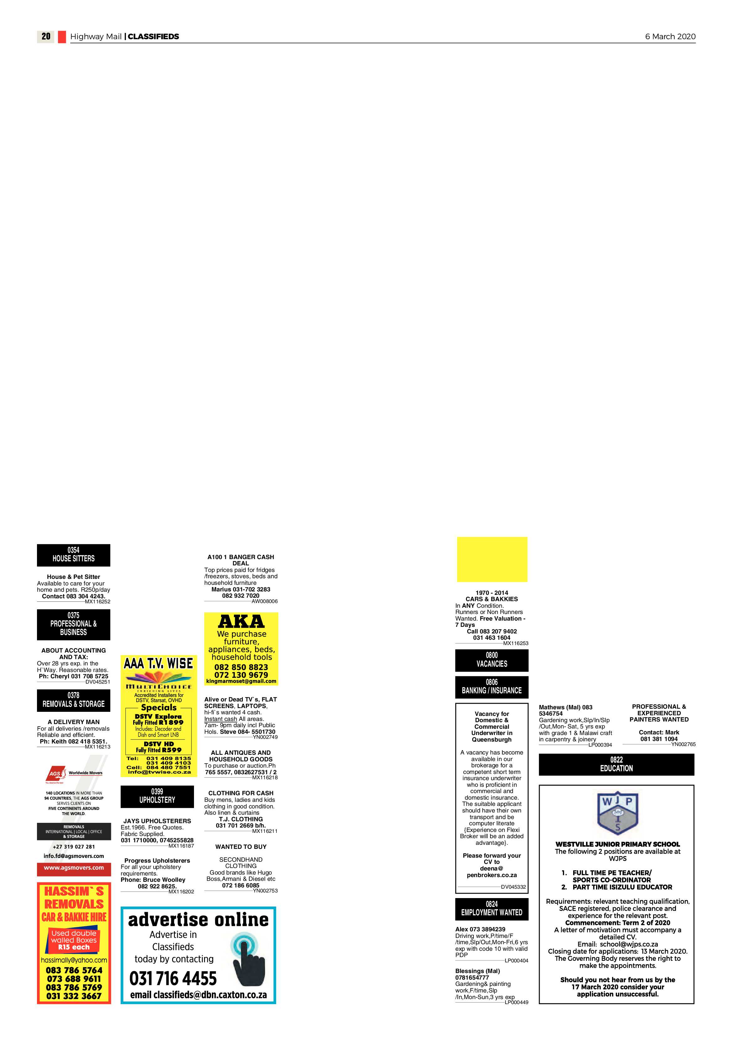 Highway Mail 6 March 2020 page 20