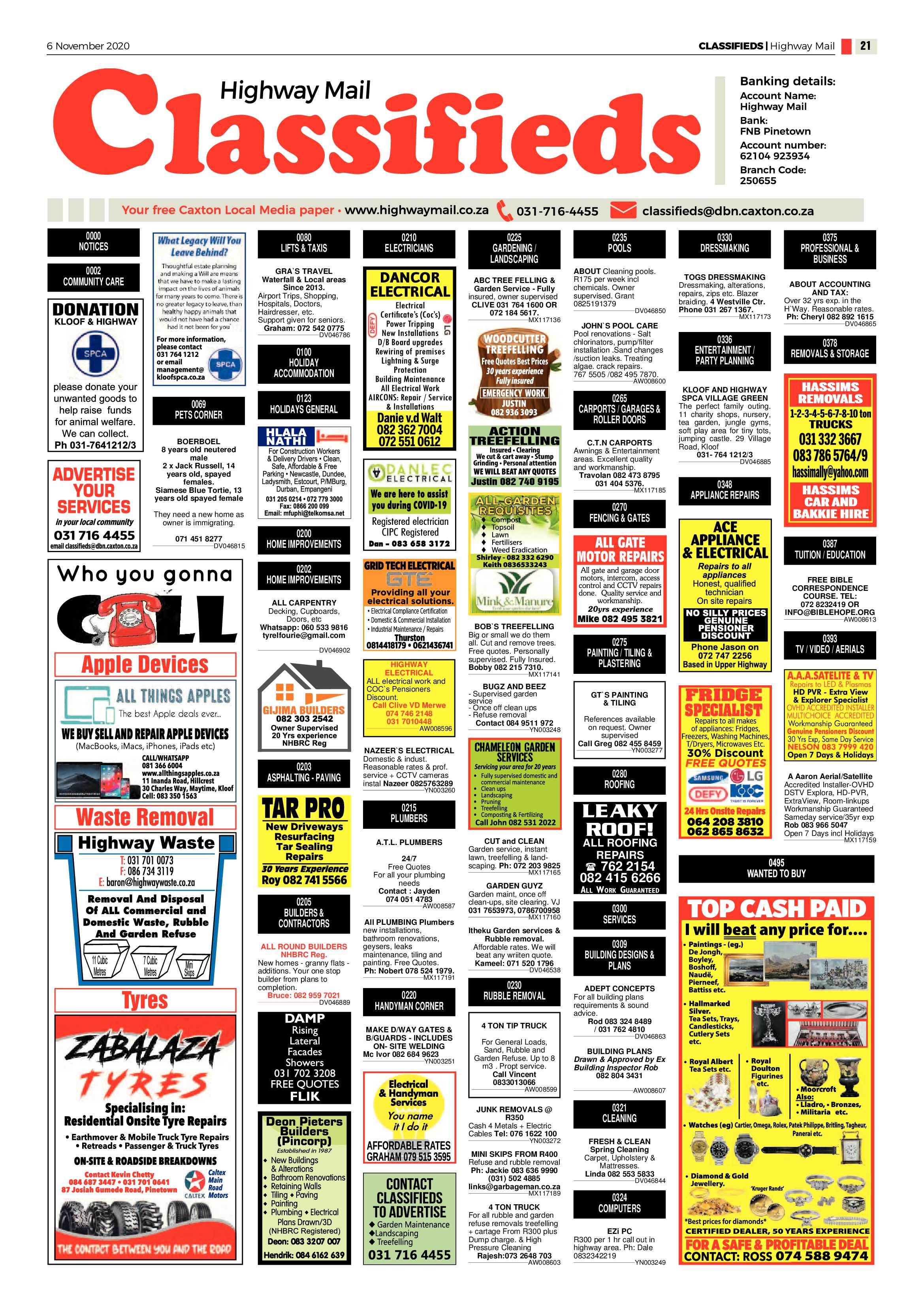 Highway Mail 6 November 2020 page 21