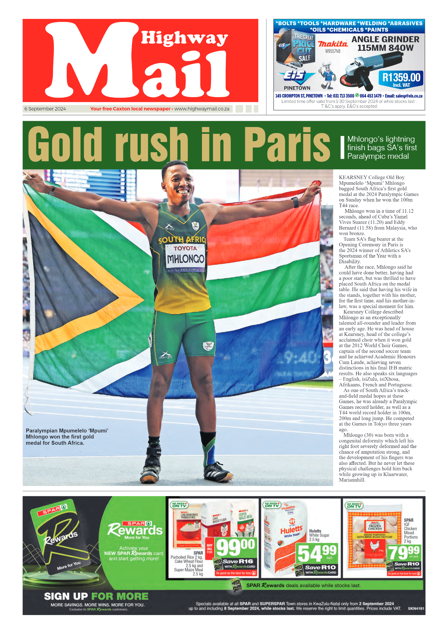 Highway Mail 6 September 2024 page 1