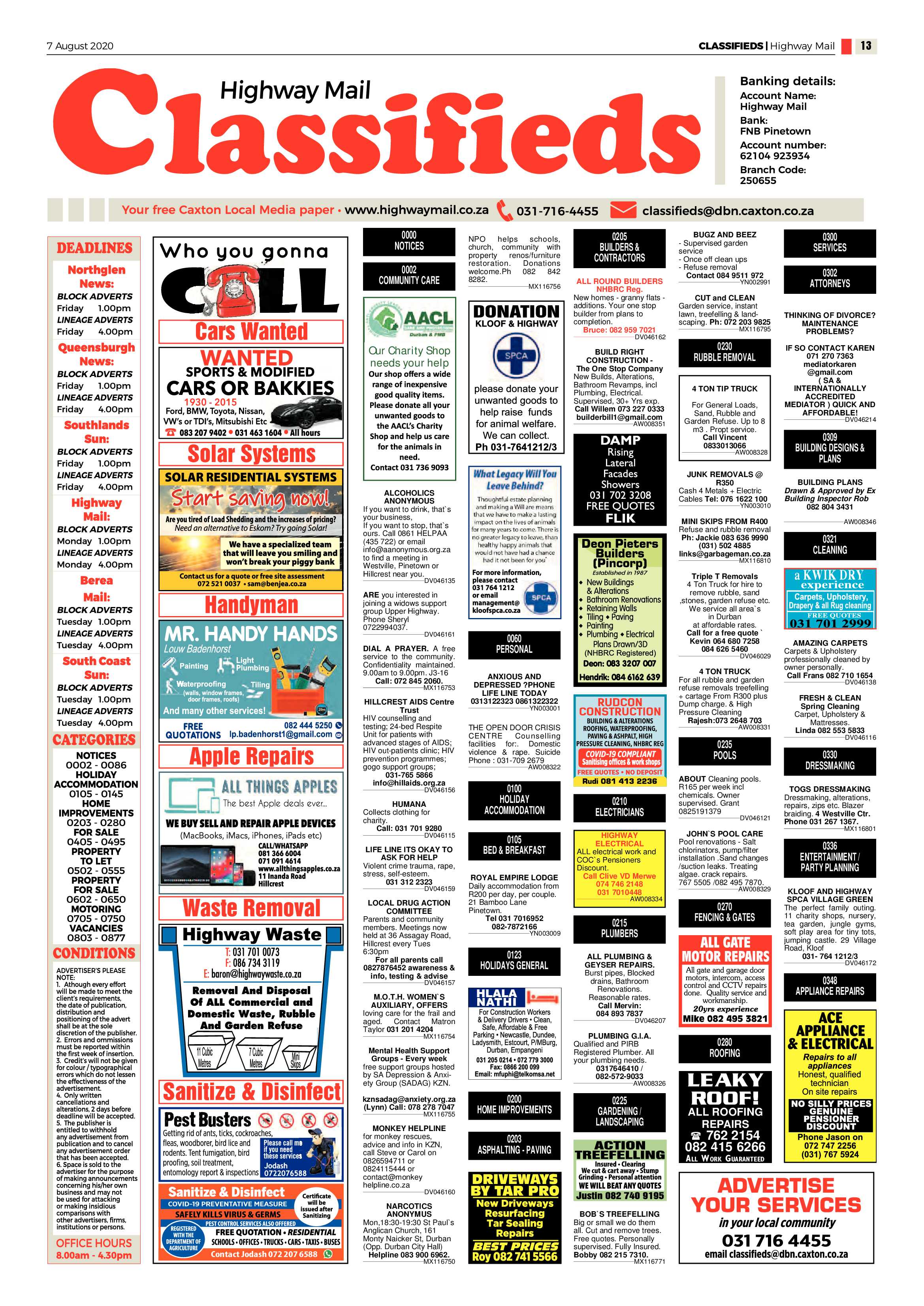 Highway Mail 7 August 2020 page 13
