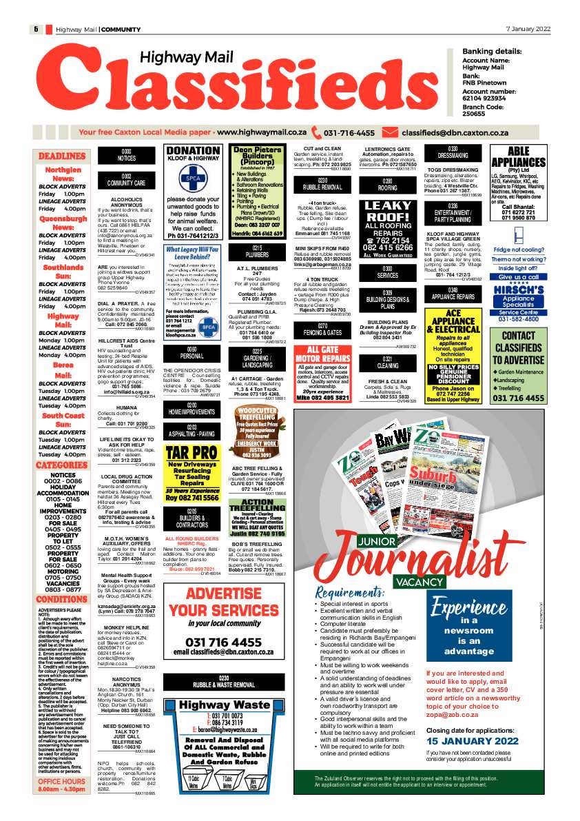 Highway Mail 7 January 2022 page 6