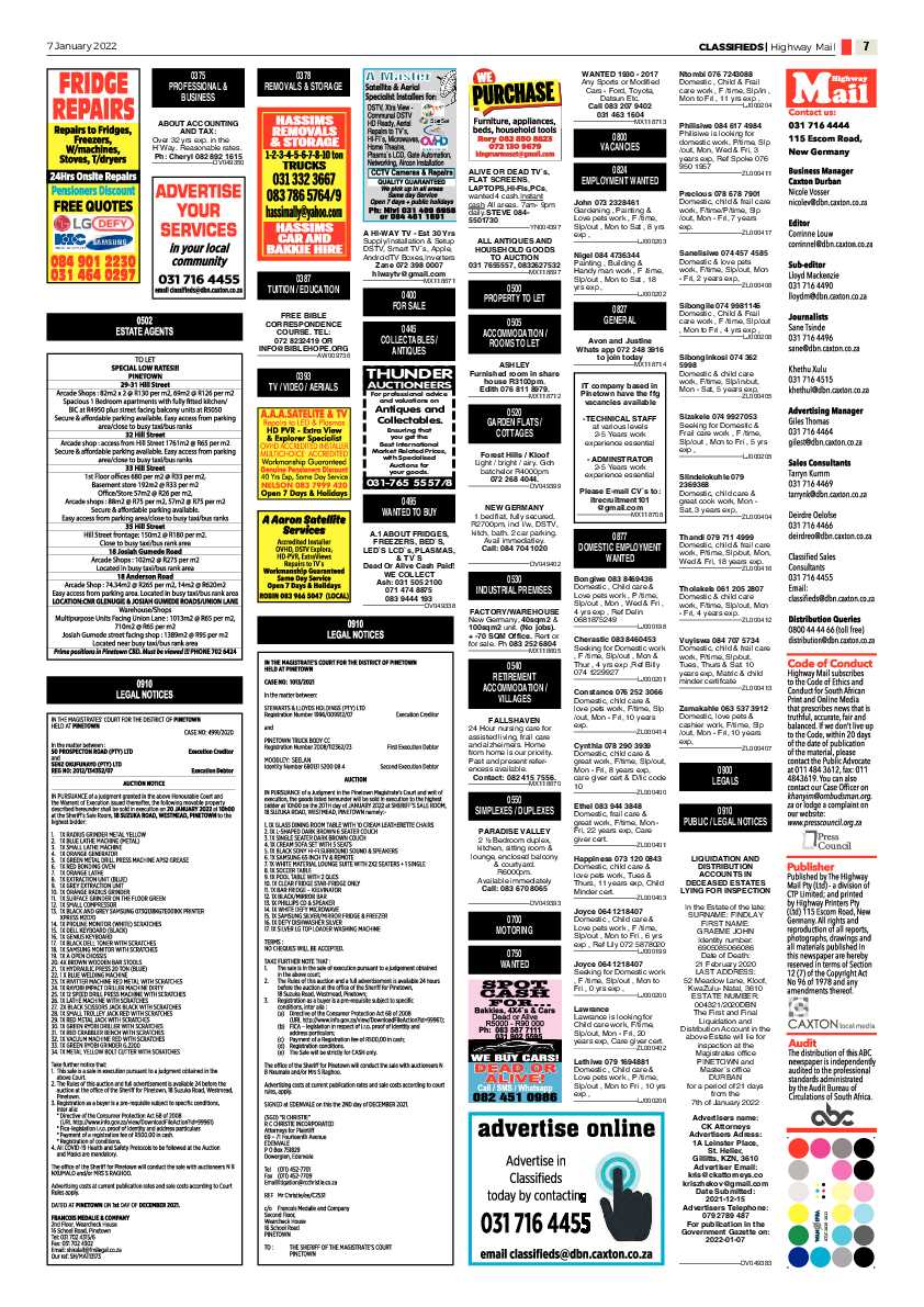 Highway Mail 7 January 2022 page 7