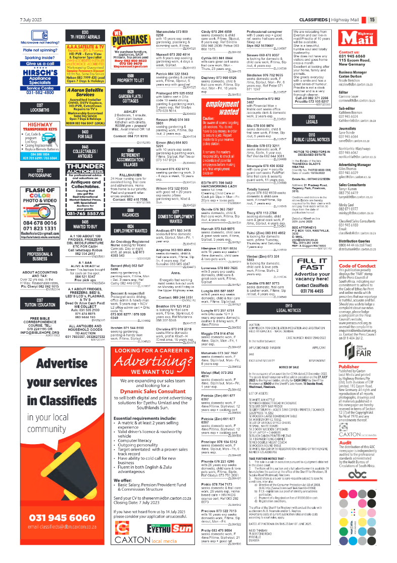 Highway Mail 7 July 2023 page 15