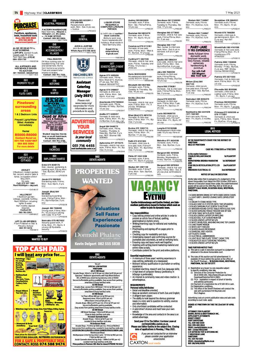 Highway Mail 7 May 2021 page 14