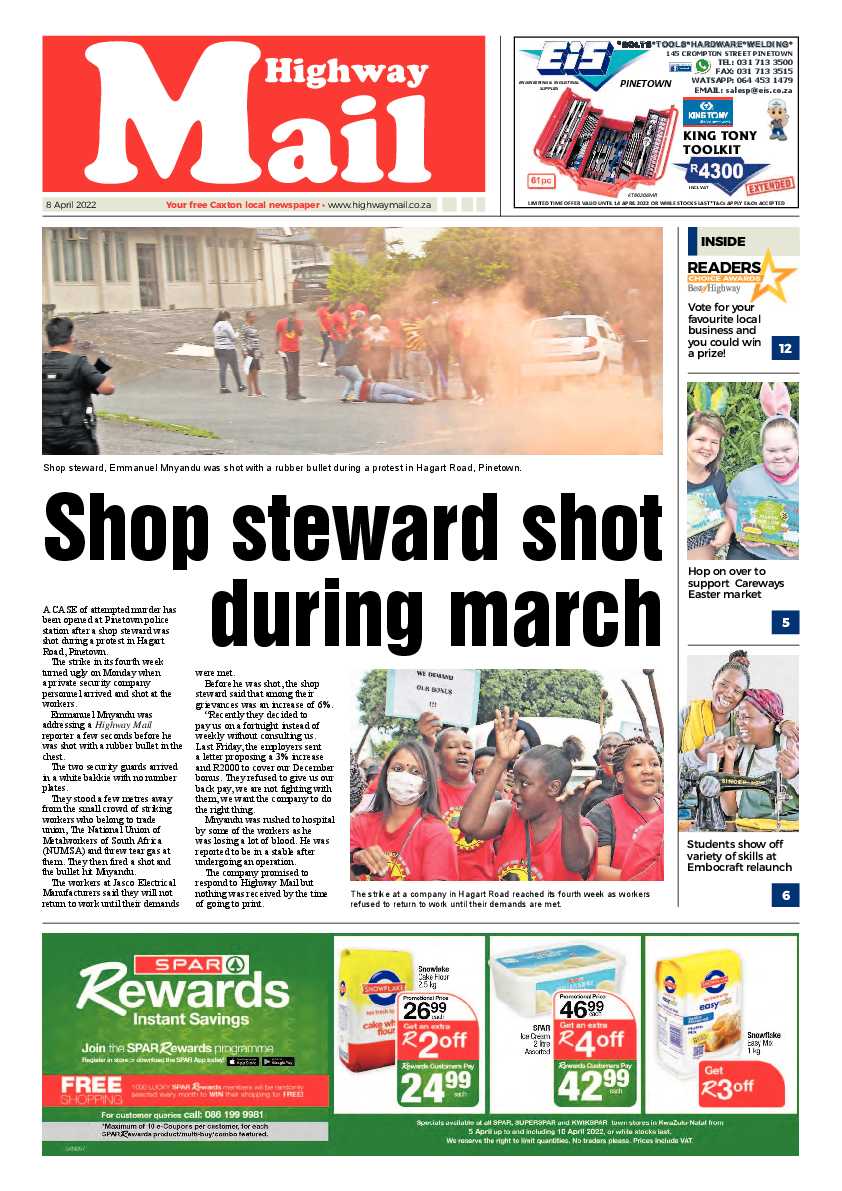 Highway Mail 8 April 2022 page 1