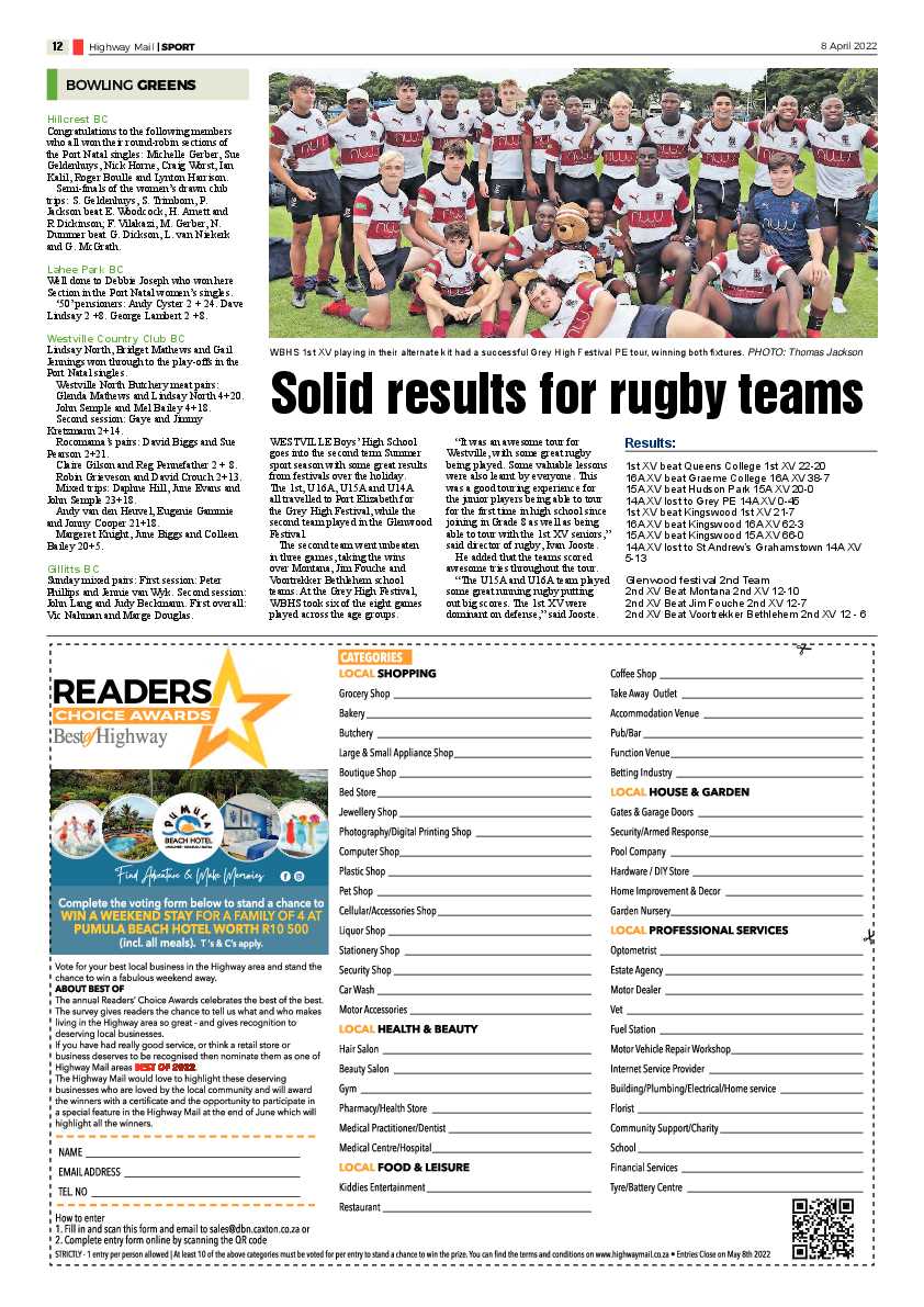 Highway Mail 8 April 2022 page 12