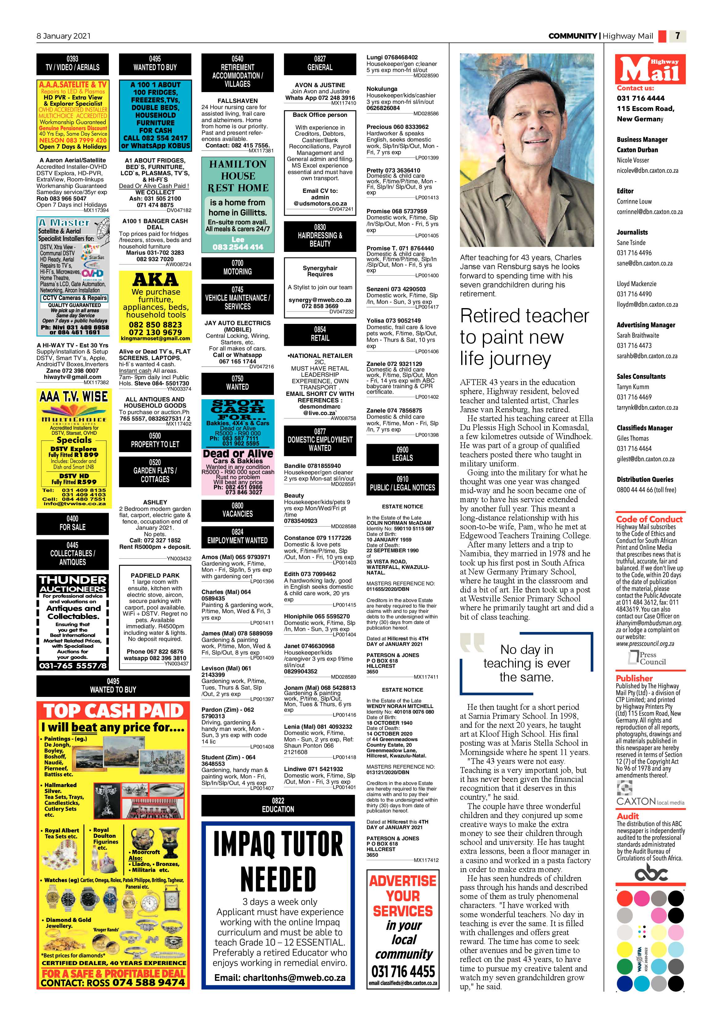 Highway Mail 8 January 2021 page 7
