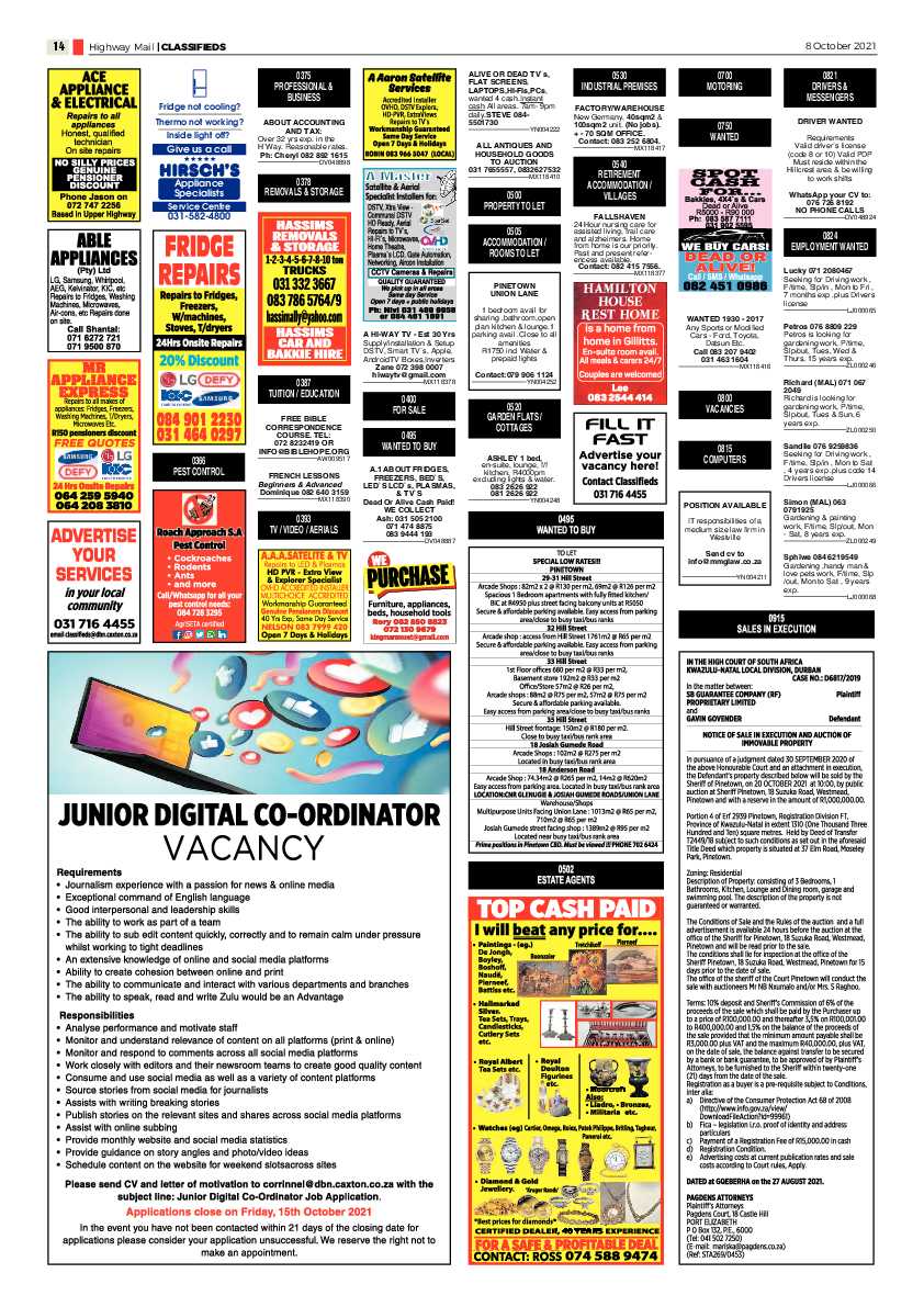 Highway Mail 8 October 2021 page 14