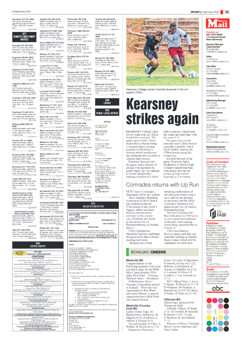 Highway Mail 8 September 2023 page 15