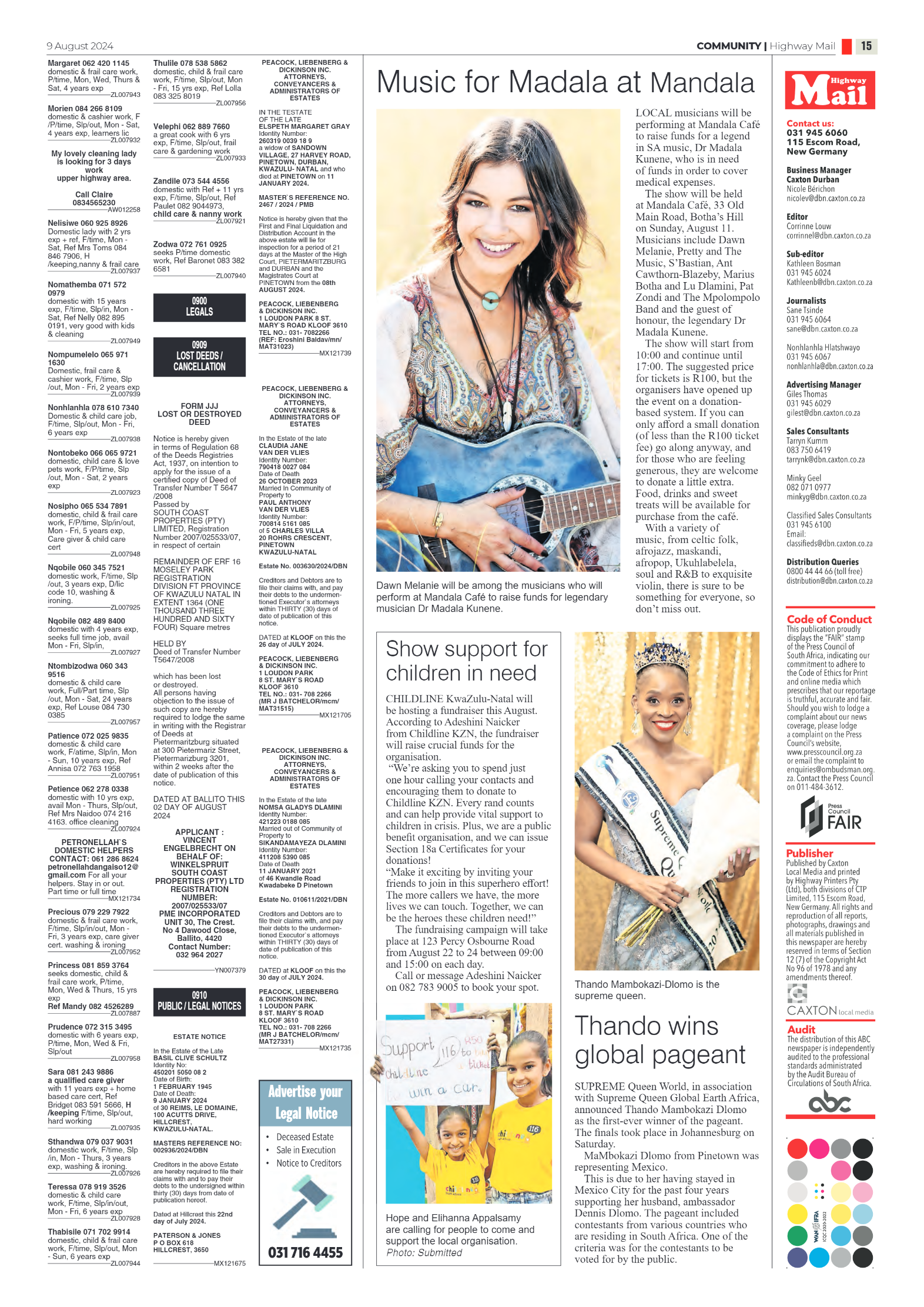 Highway Mail 9 August 2024 page 15