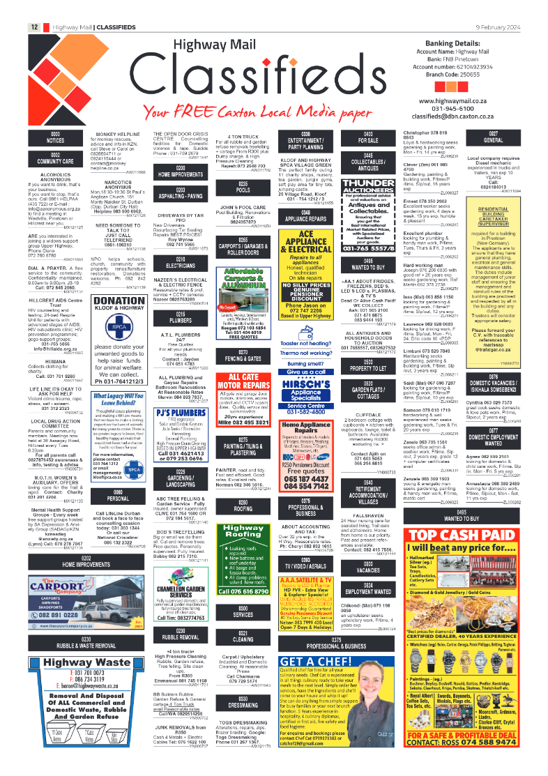 Highway Mail 9 February 2024 page 12