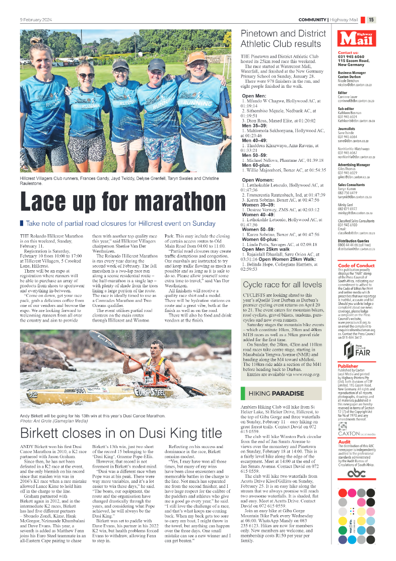 Highway Mail 9 February 2024 page 15