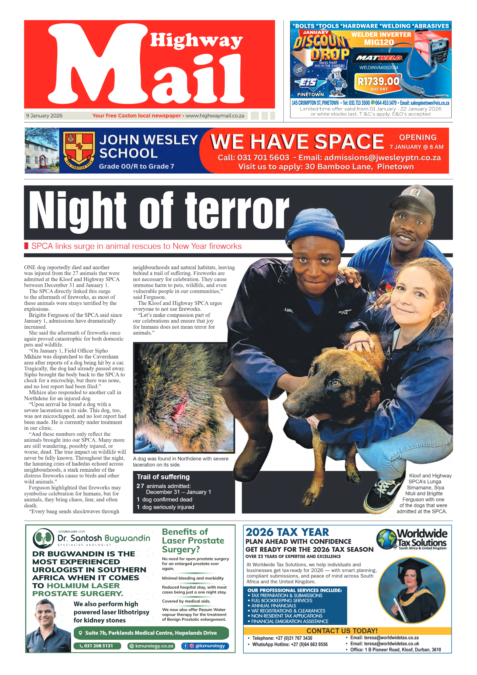 Highway Mail 9 January 2026 page 1