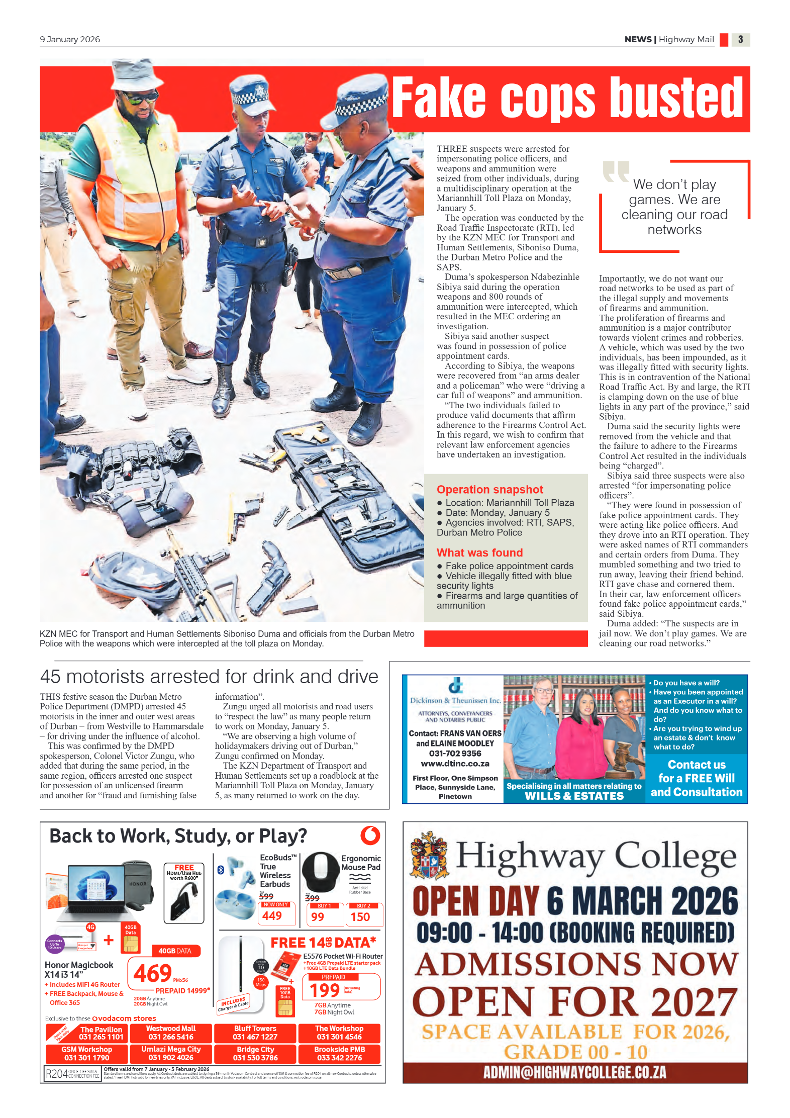 Highway Mail 9 January 2026 page 3