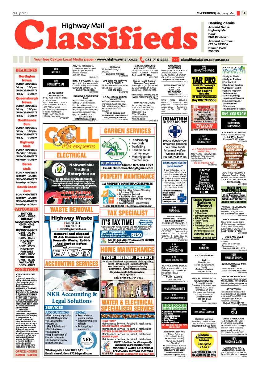Highway Mail 9 July 2021 page 17