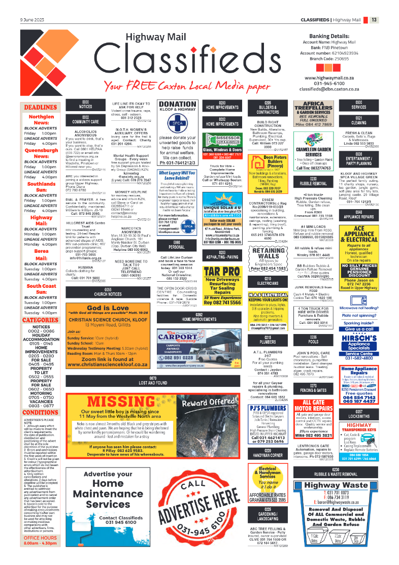 Highway Mail 9 June 2023 page 13