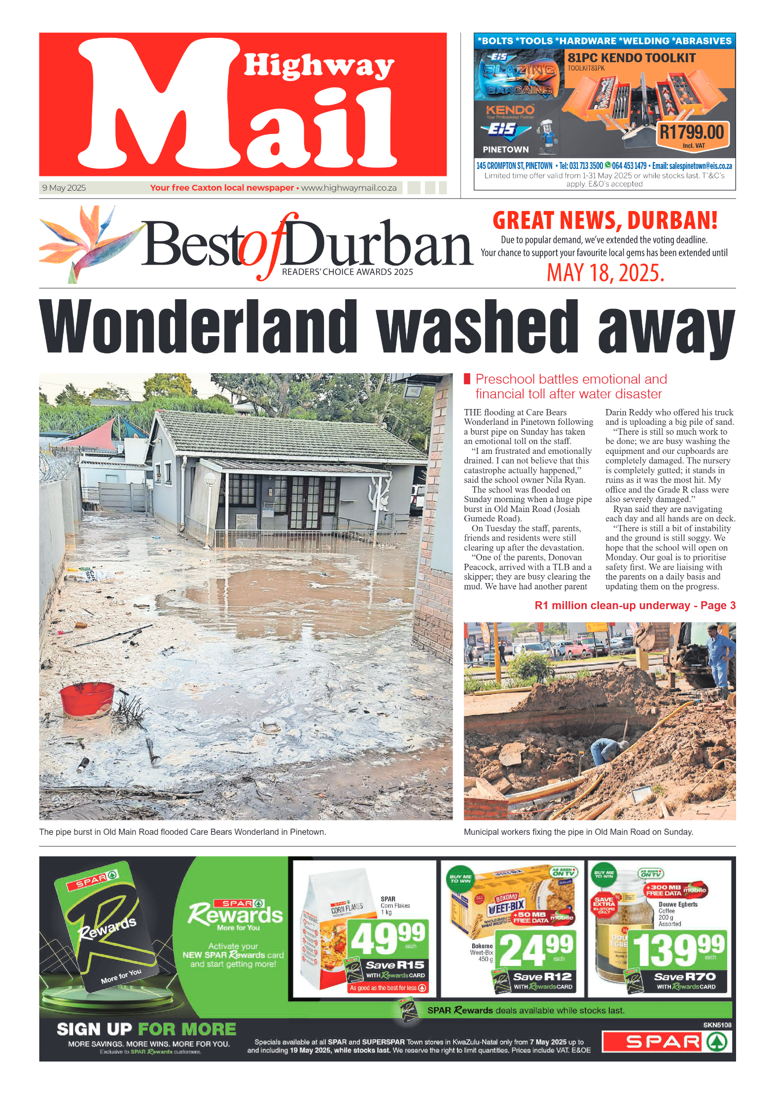 Highway Mail 9 May 2025 page 1