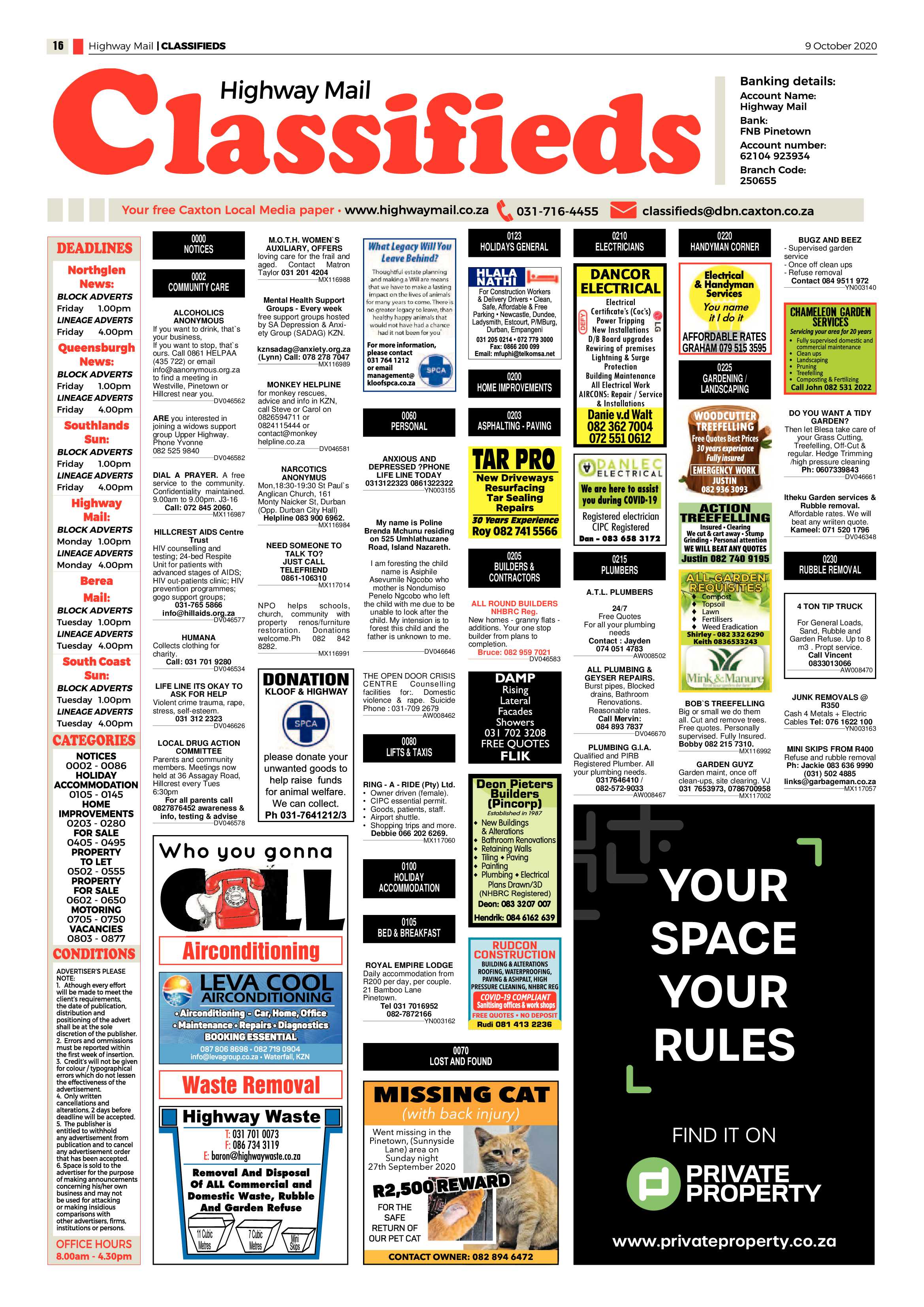 Highway Mail 9 October 2020 page 16