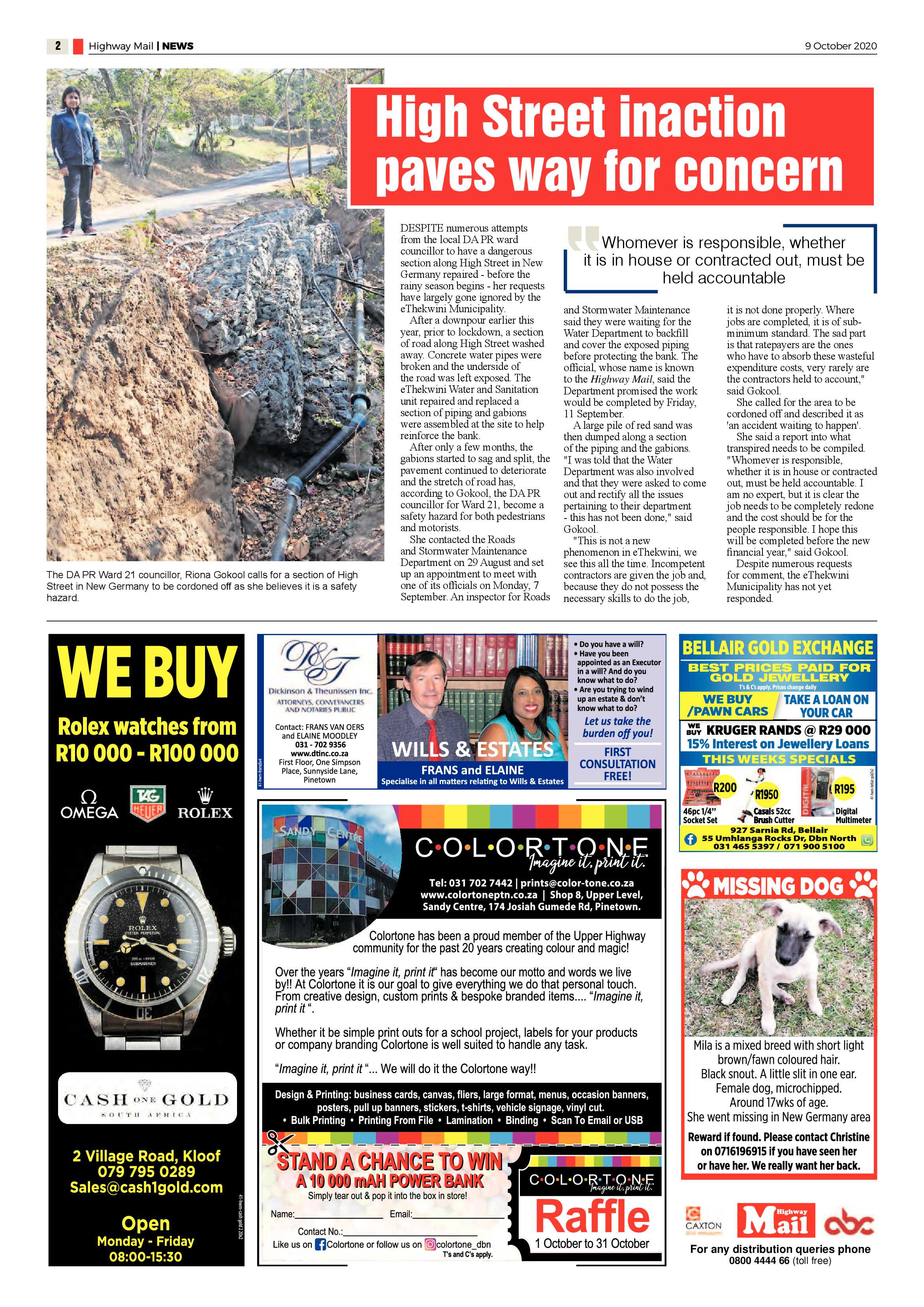Highway Mail 9 October 2020 page 2