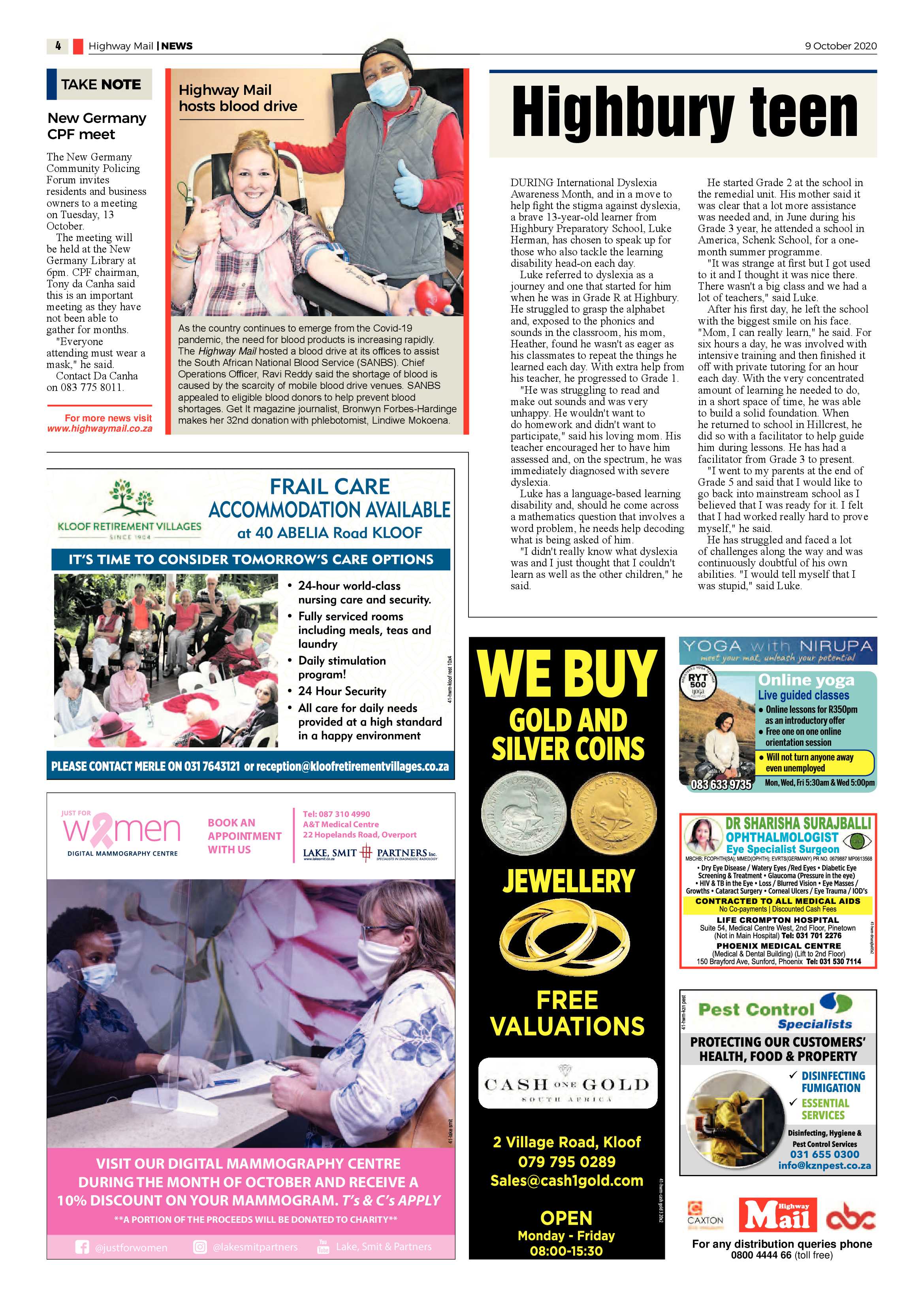 Highway Mail 9 October 2020 page 4