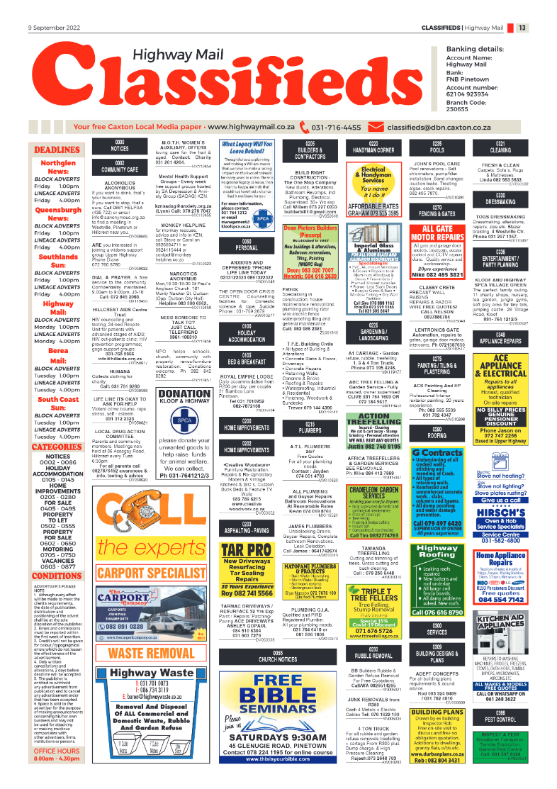 Highway Mail 9 September 2022 page 13