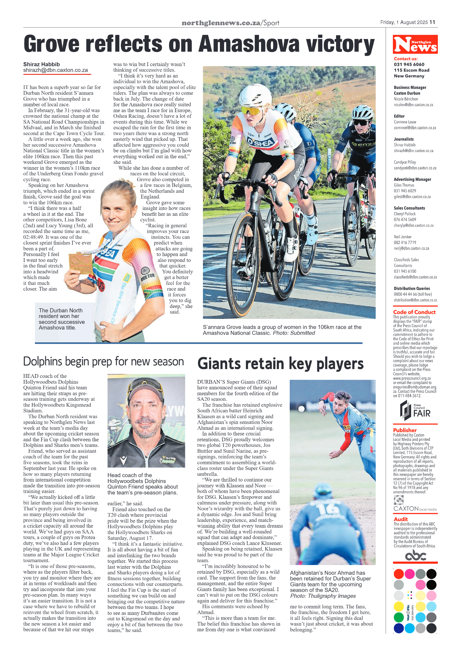 Northglen News 01 August 2025 page 11