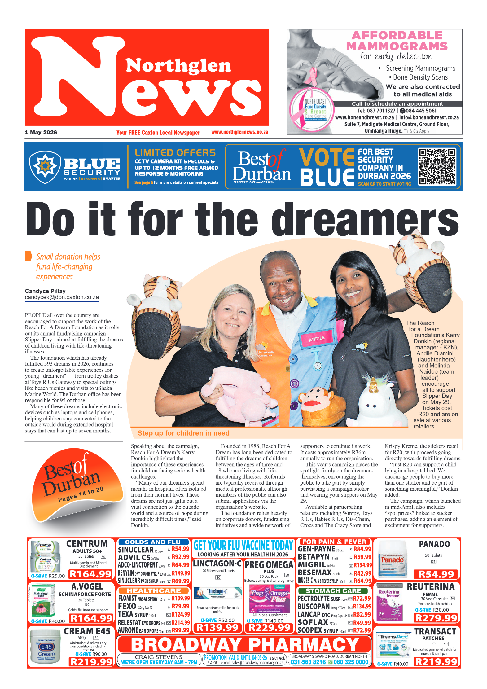 Northglen News 01 May 2026 page 1