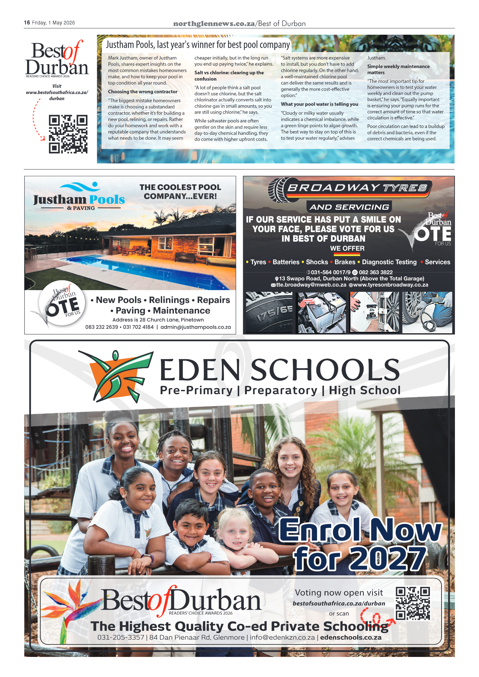 Northglen News 01 May 2026 page 16