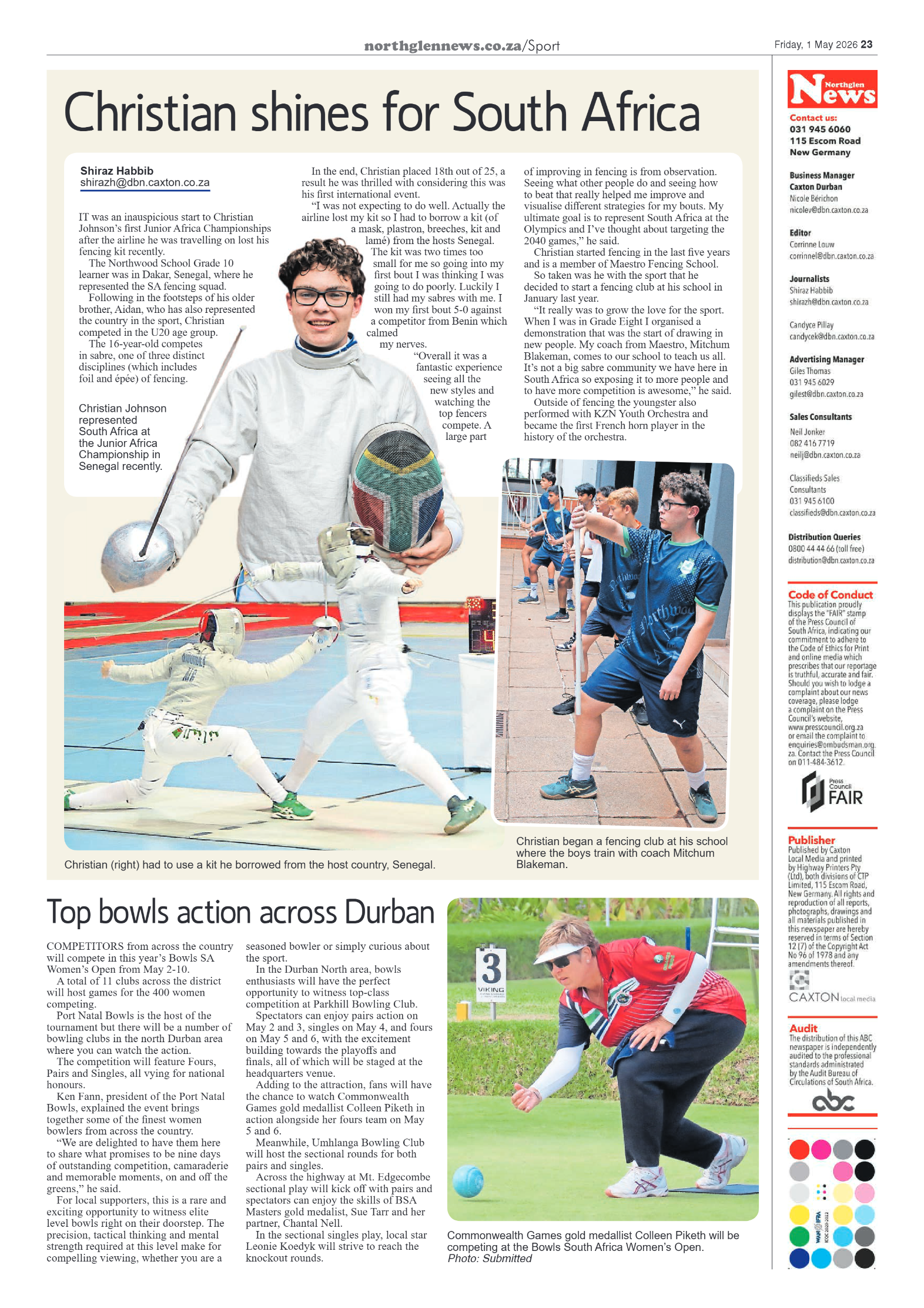 Northglen News 01 May 2026 page 23