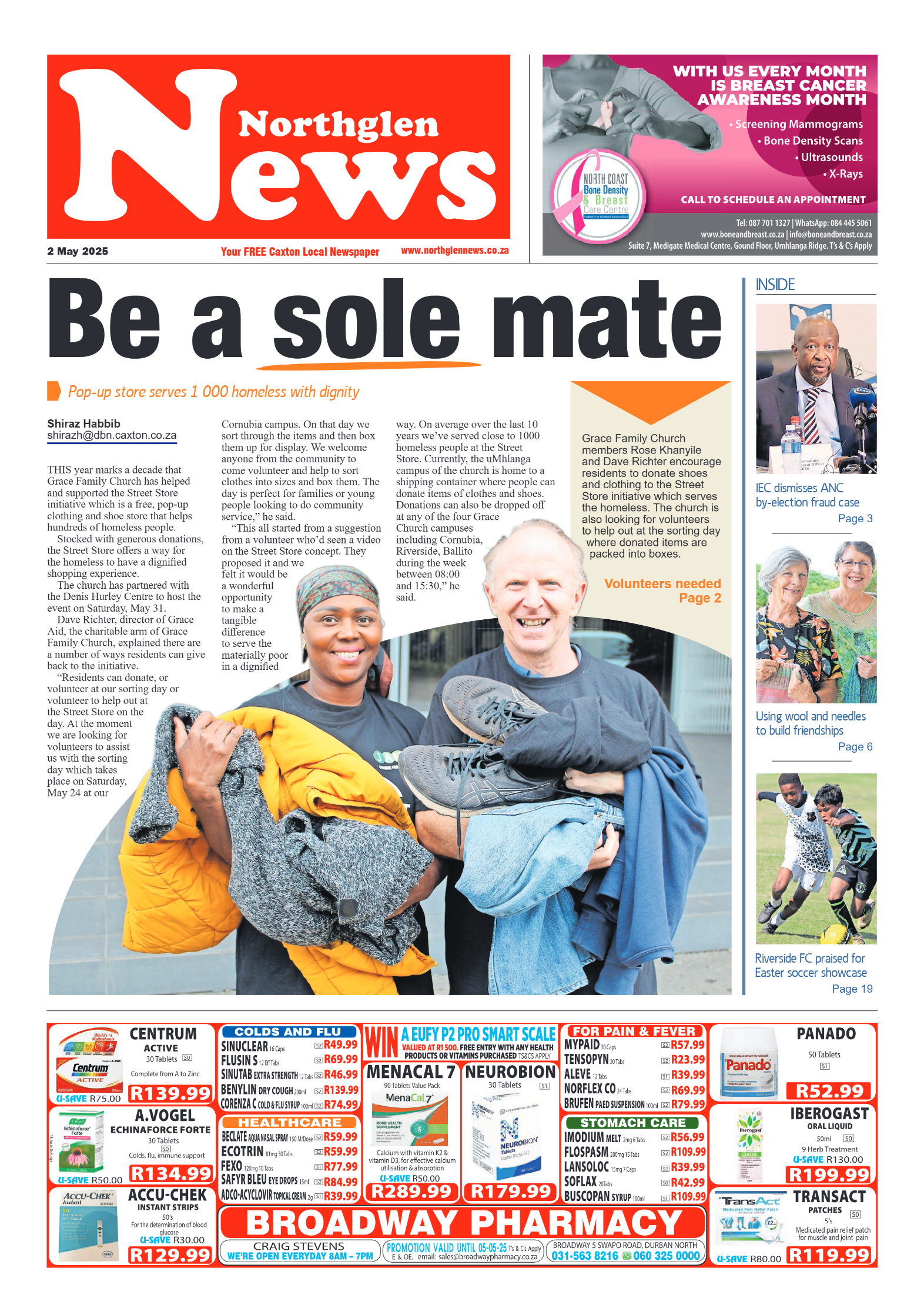 Northglen News 02 May 2025 page 1