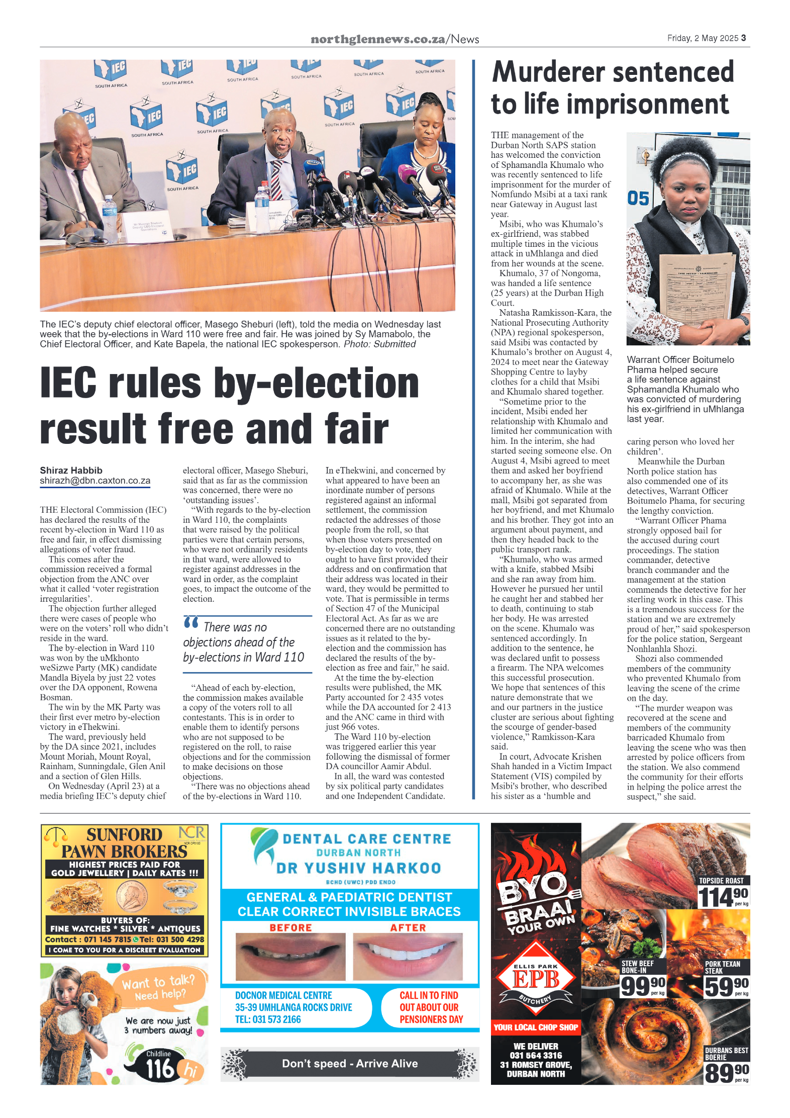 Northglen News 02 May 2025 page 3