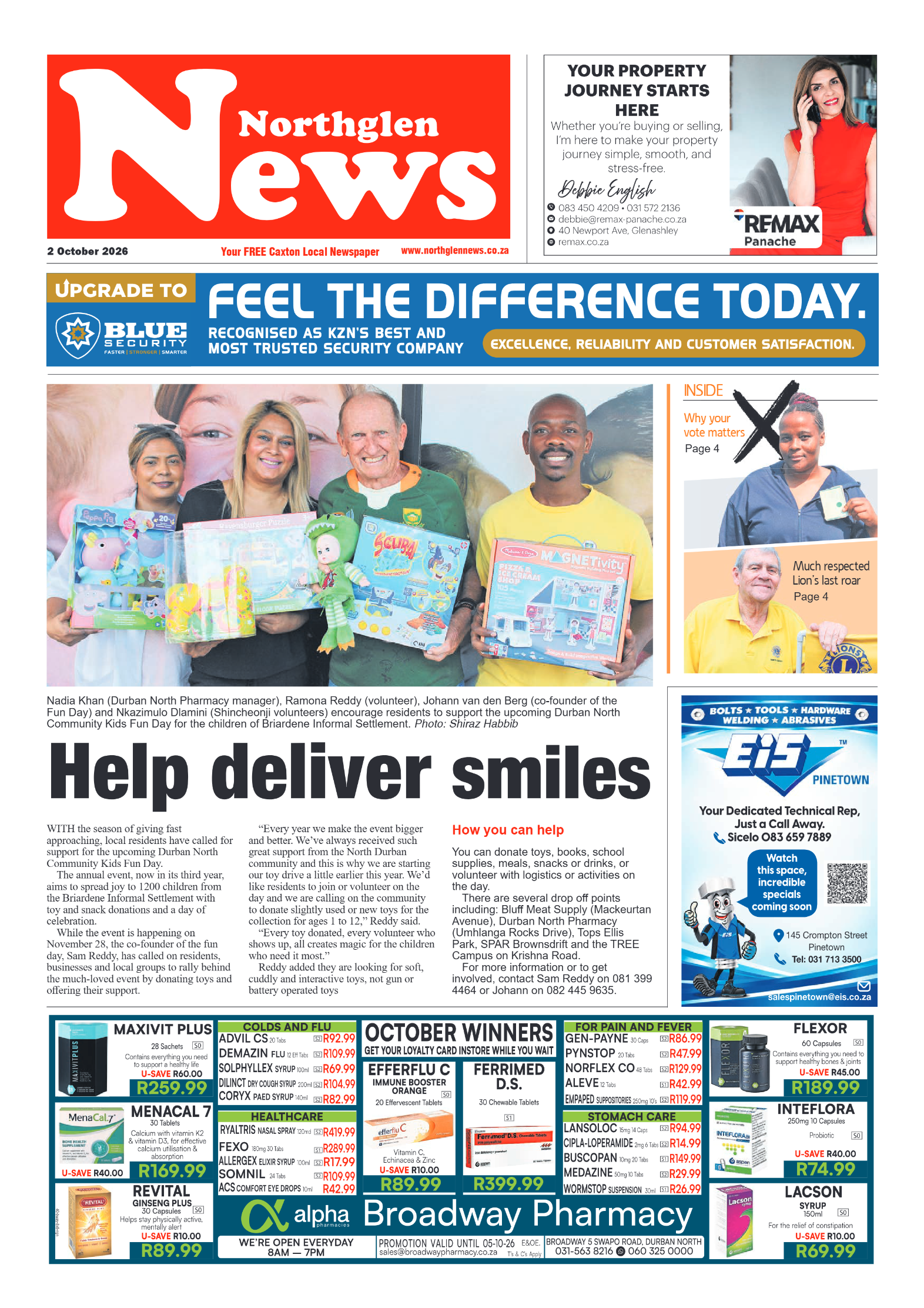 Northglen News 02 October 2026 page 1