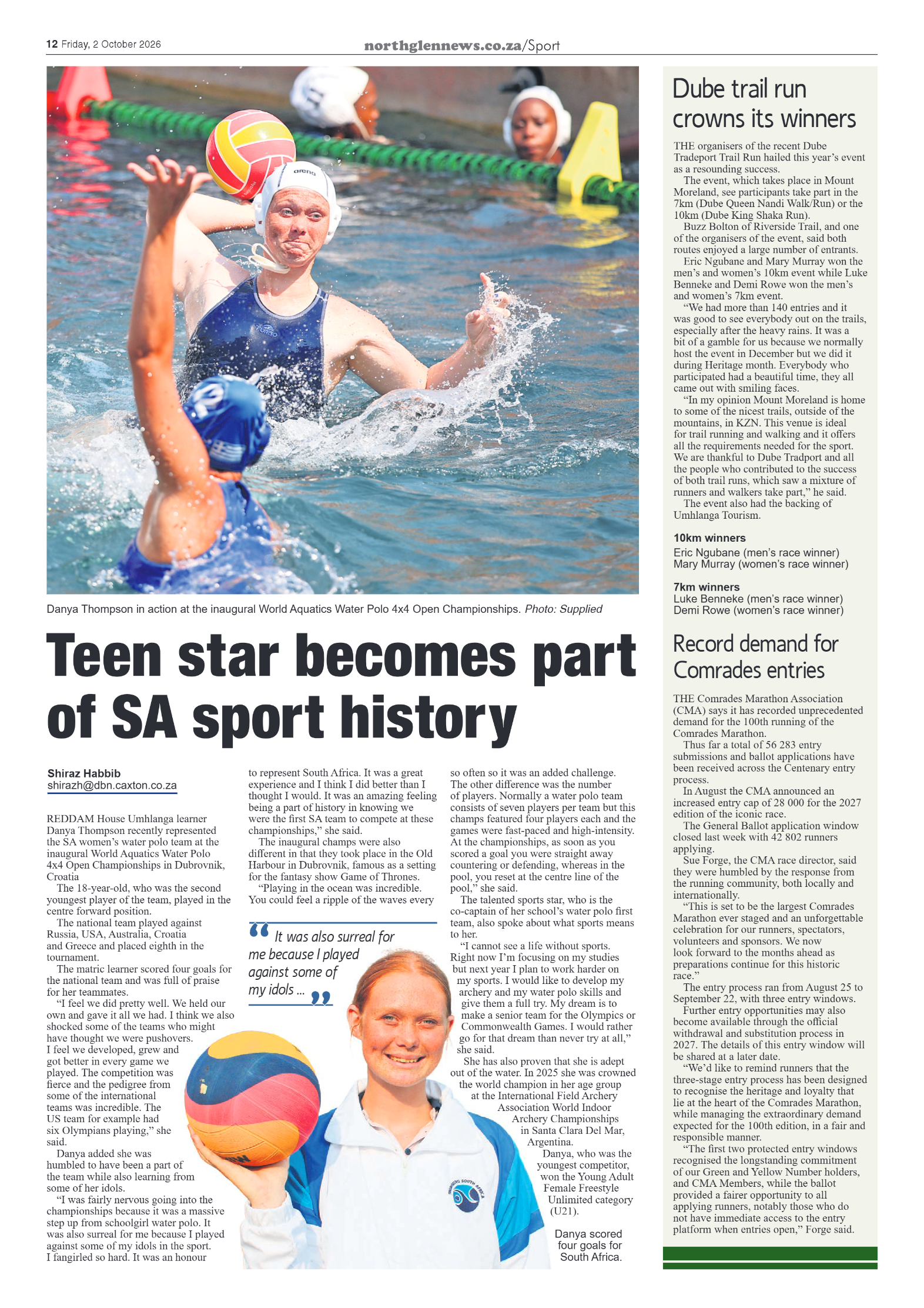 Northglen News 02 October 2026 page 12