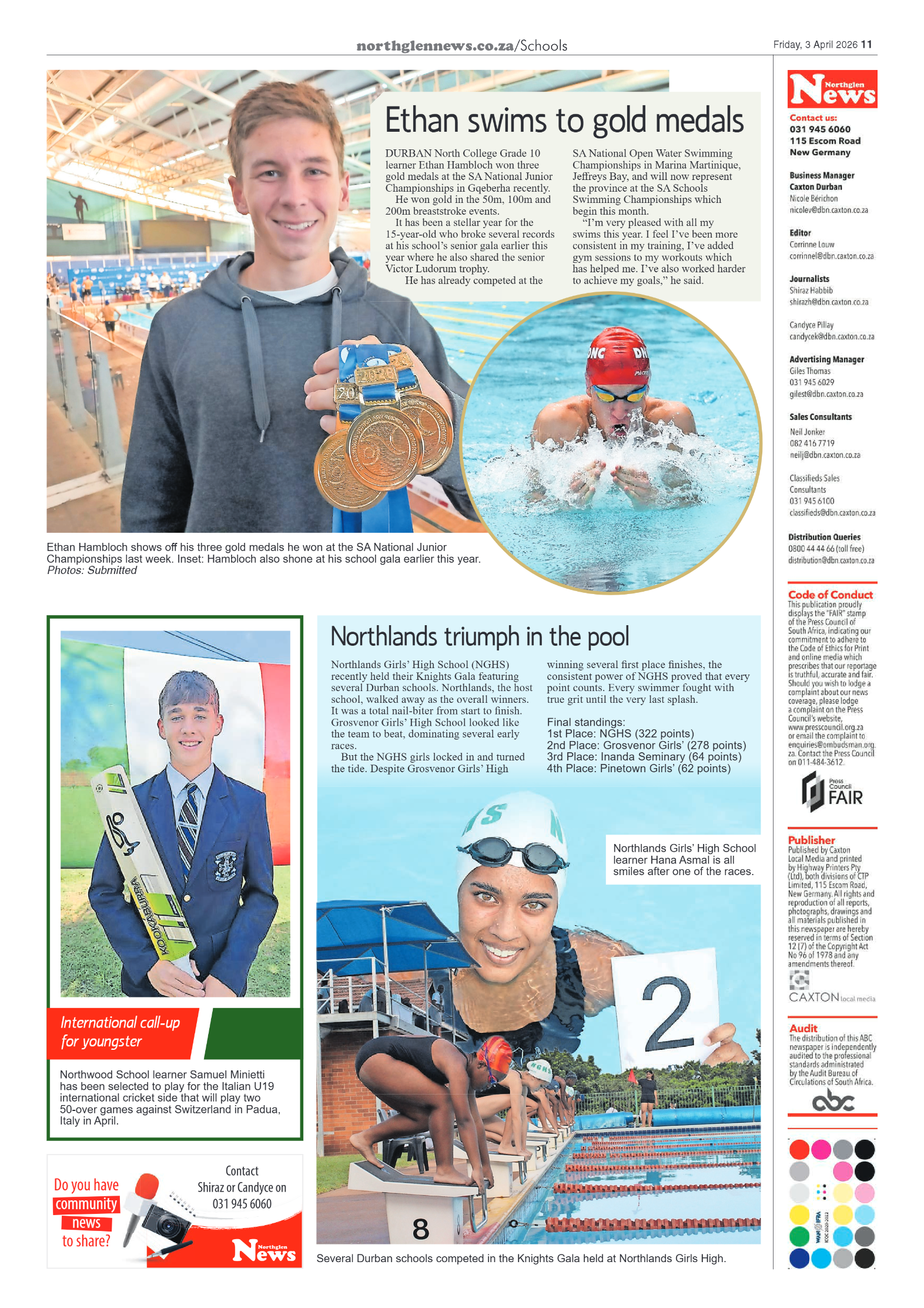 Northglen News 03 April 2026 page 11