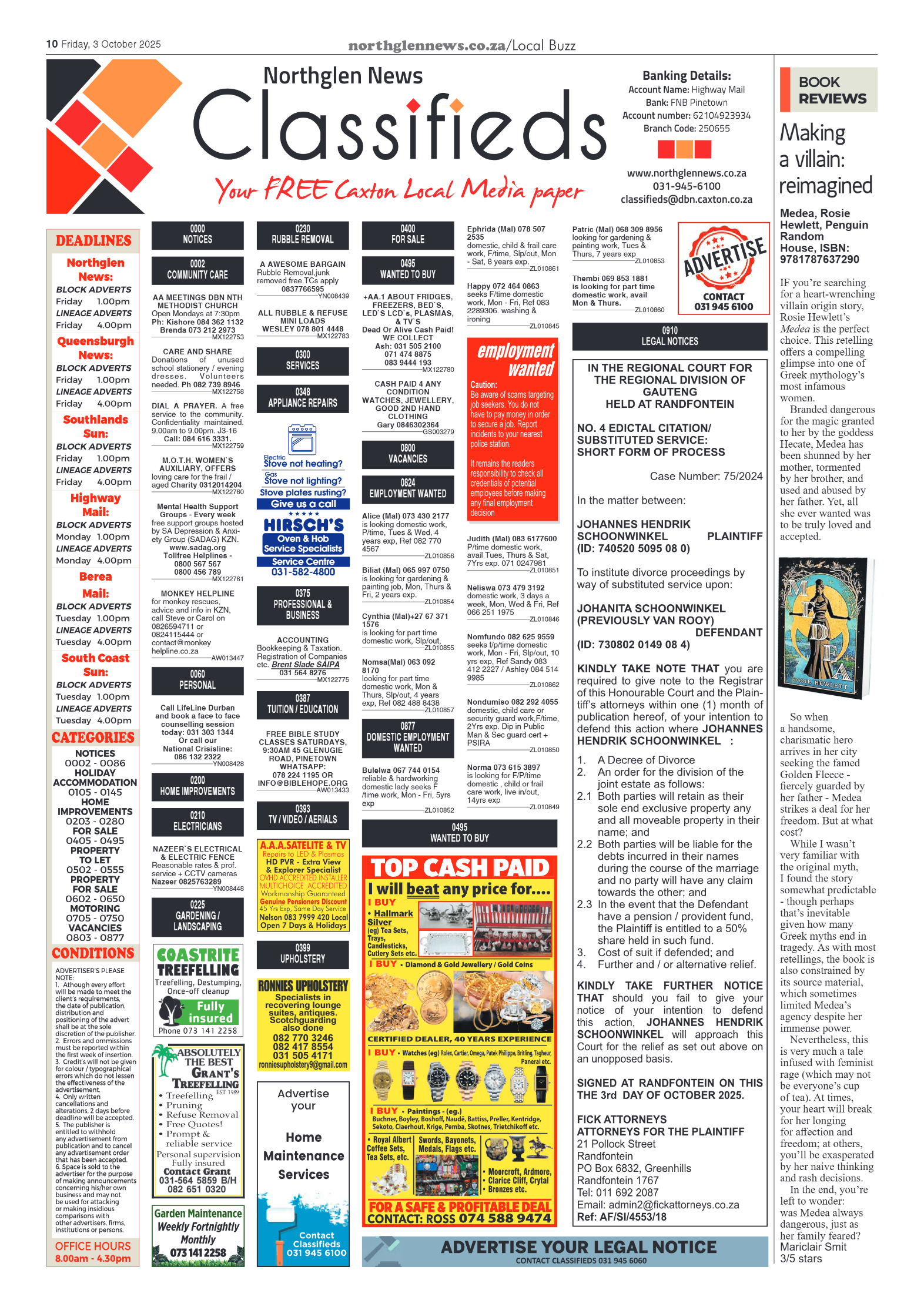 Northglen News 03 October 2025 page 10