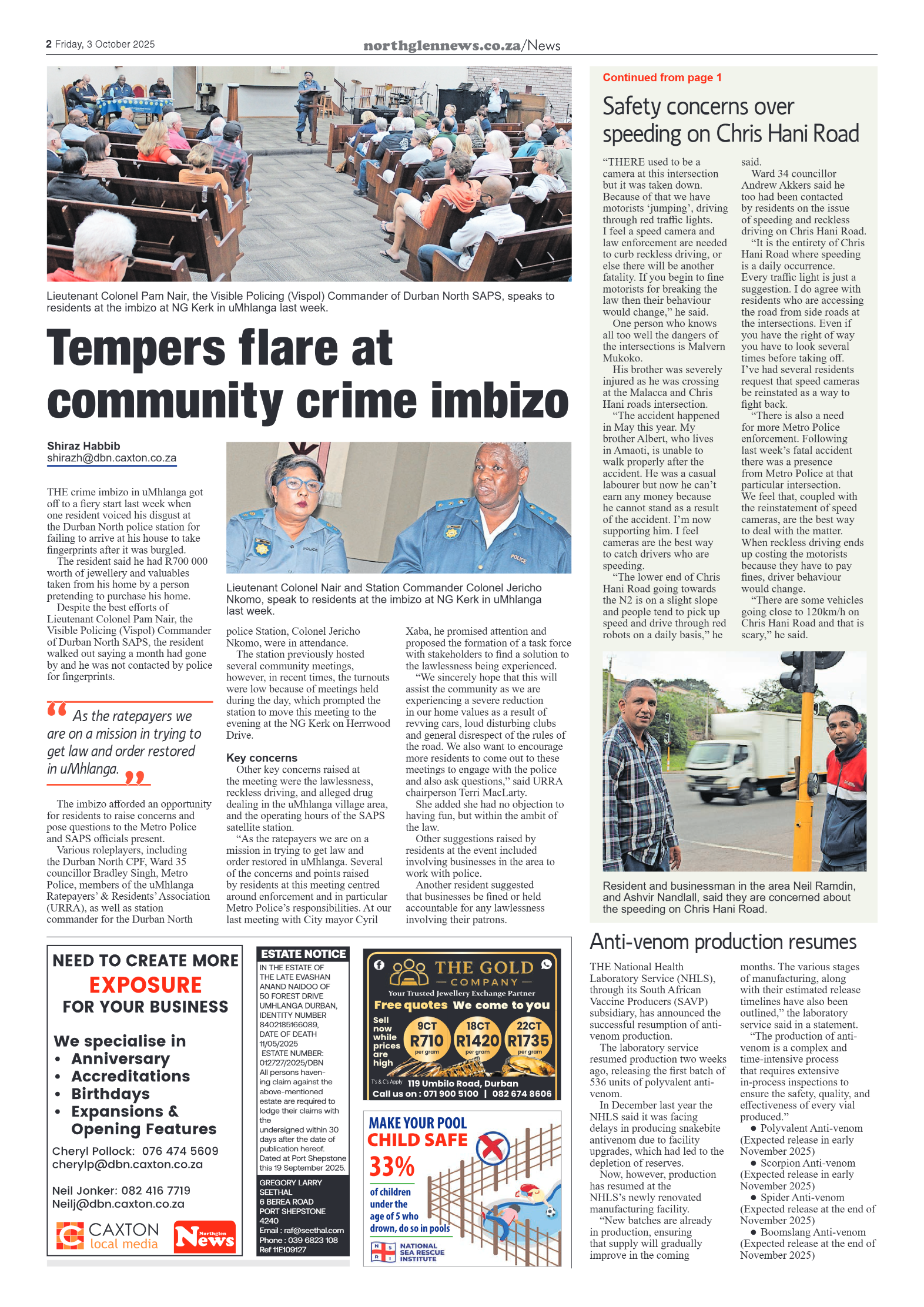 Northglen News 03 October 2025 page 2