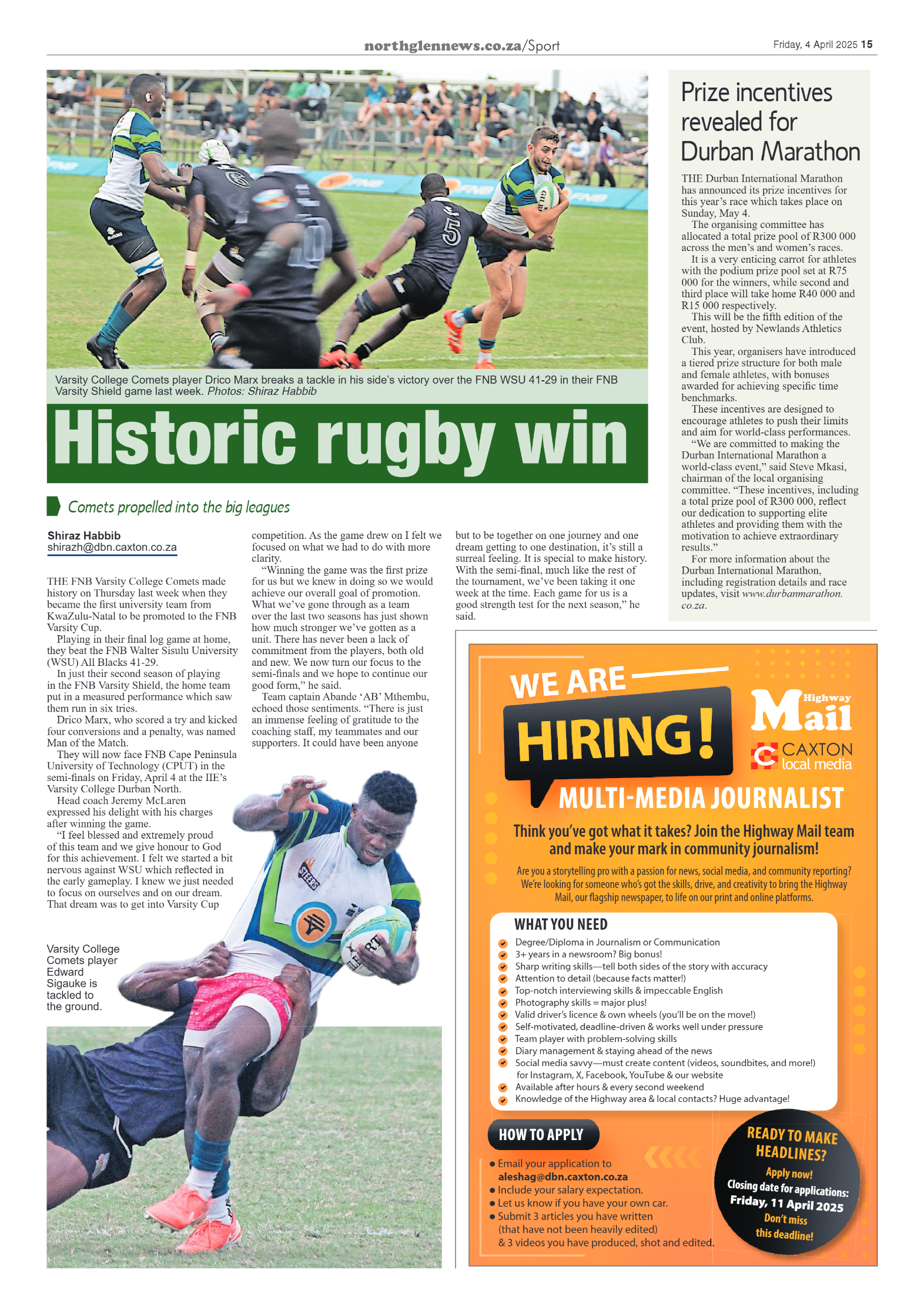 Northglen News 04 April 2025 page 15