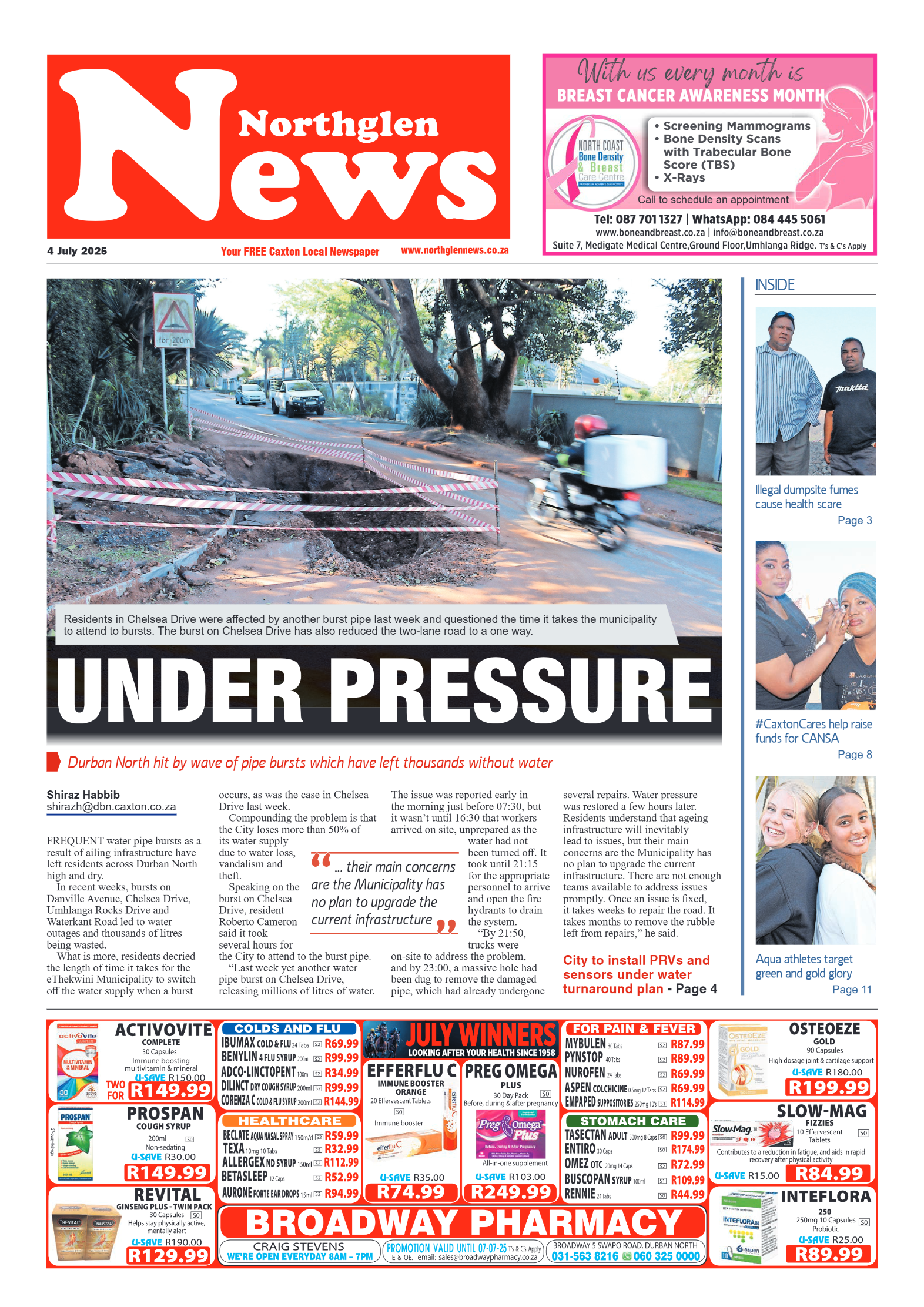 Northglen News 04 July 2025 page 1