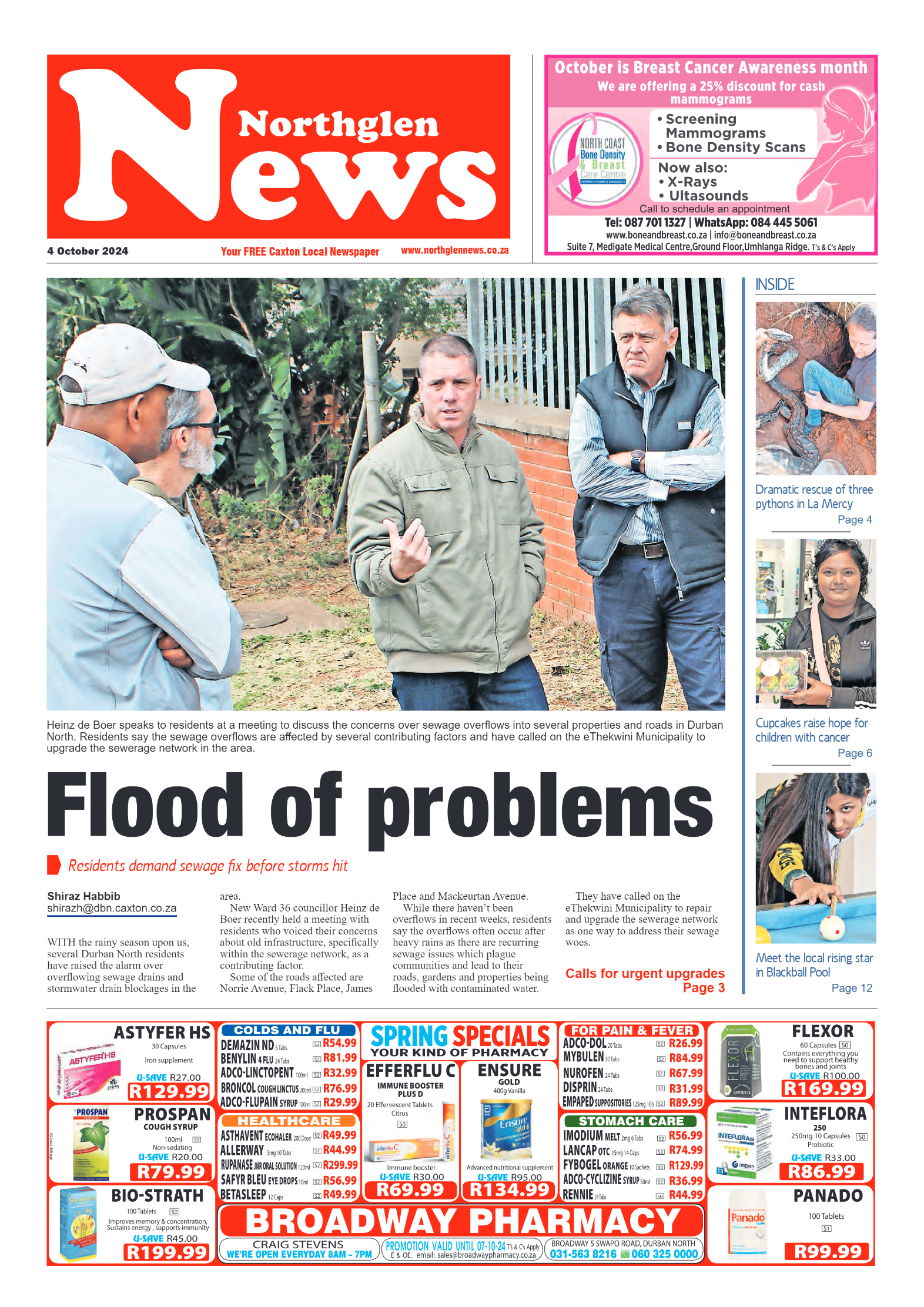 Northglen News 04 October 2024 page 1