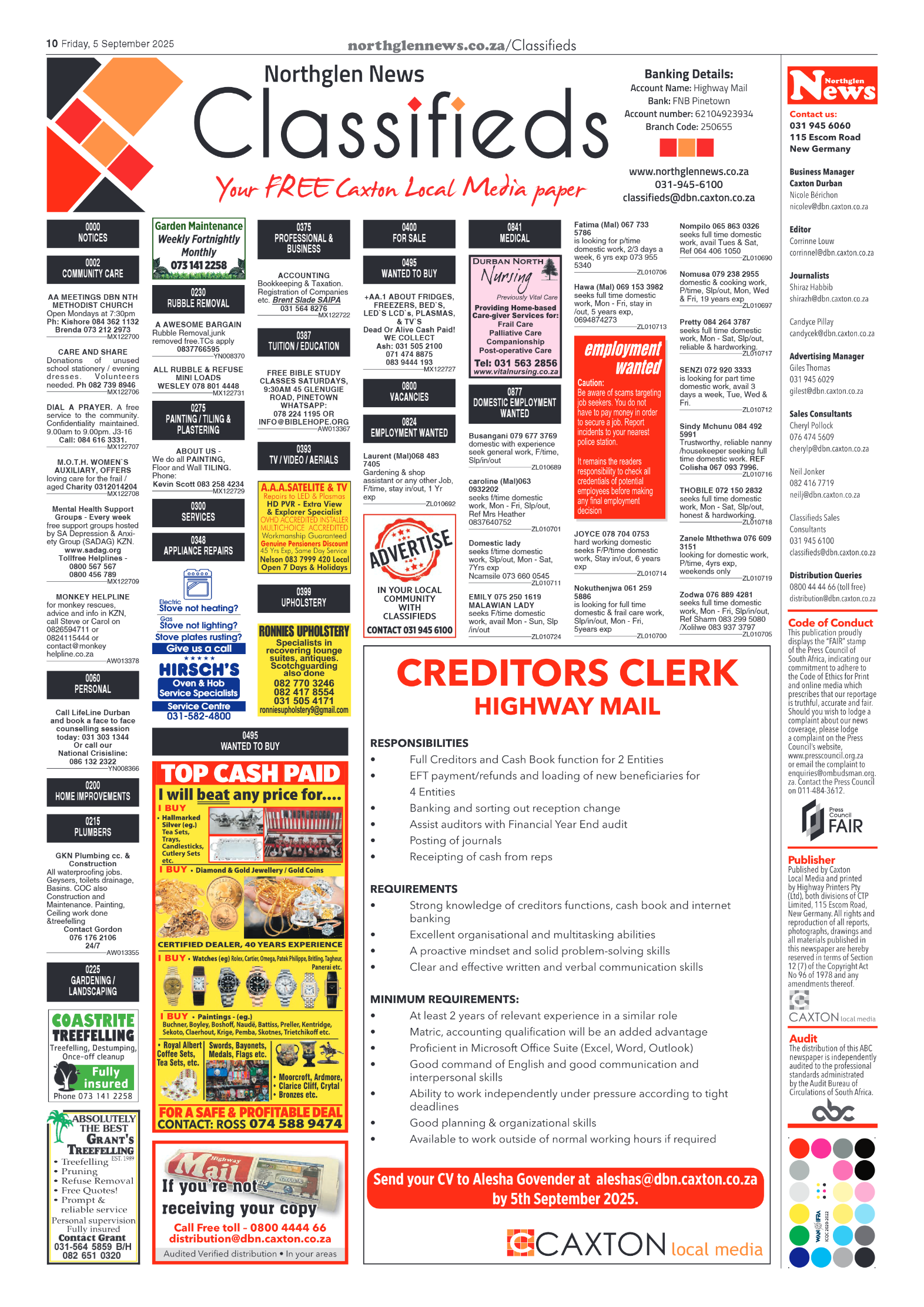 Northglen News 05 September 2025 page 10