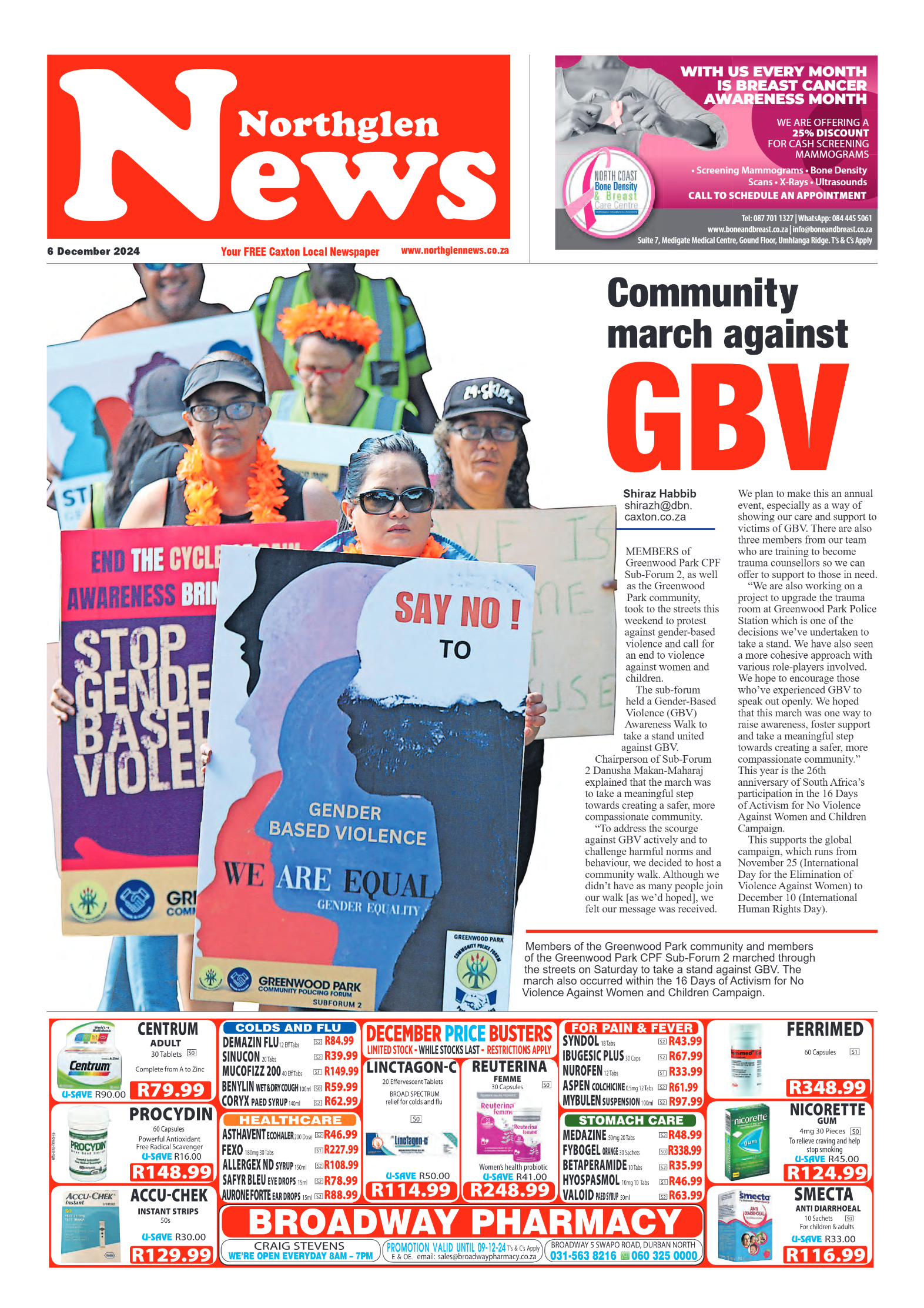 Northglen News 06 December 2024 page 1