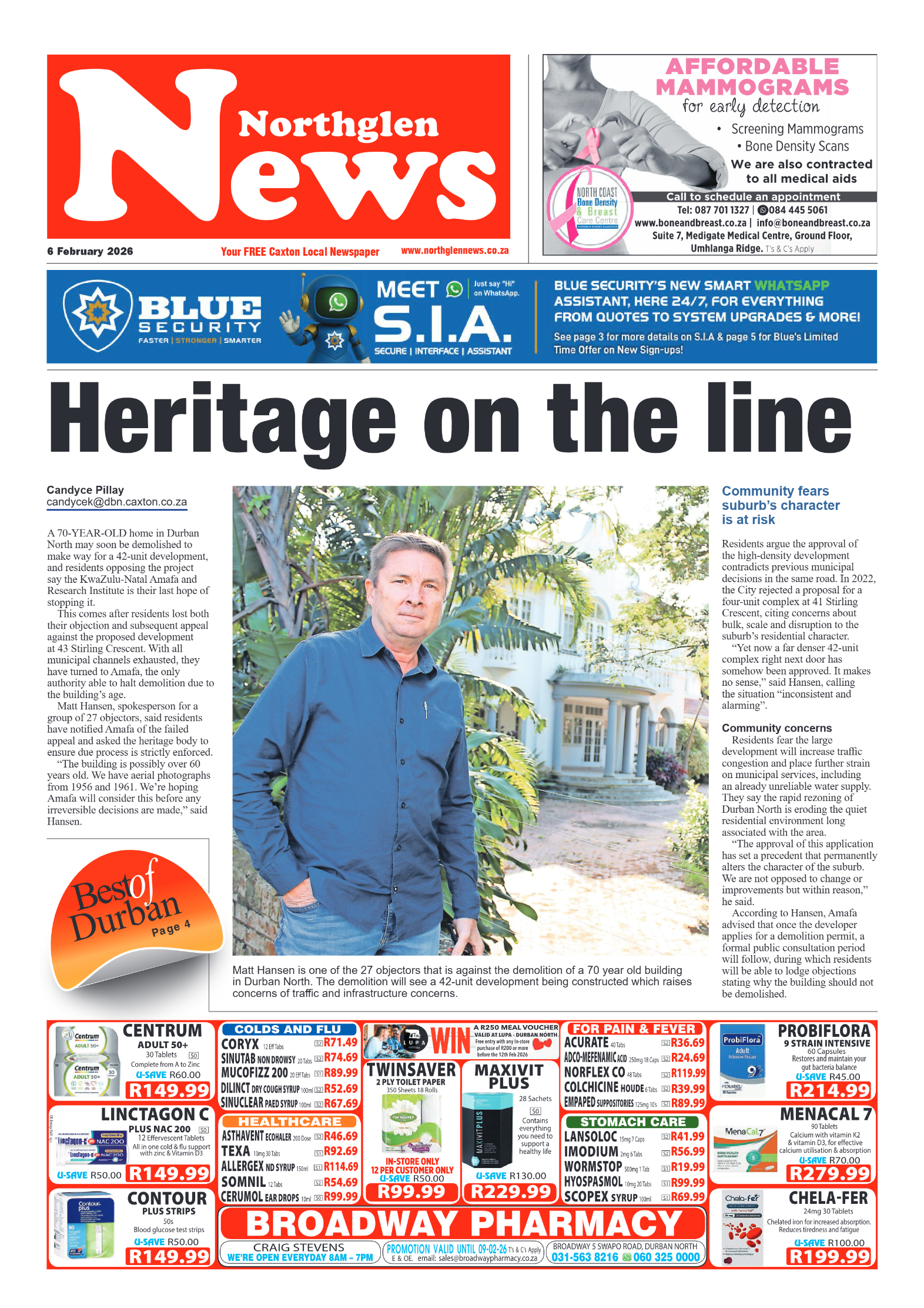 Northglen News 06 February 2026 page 1
