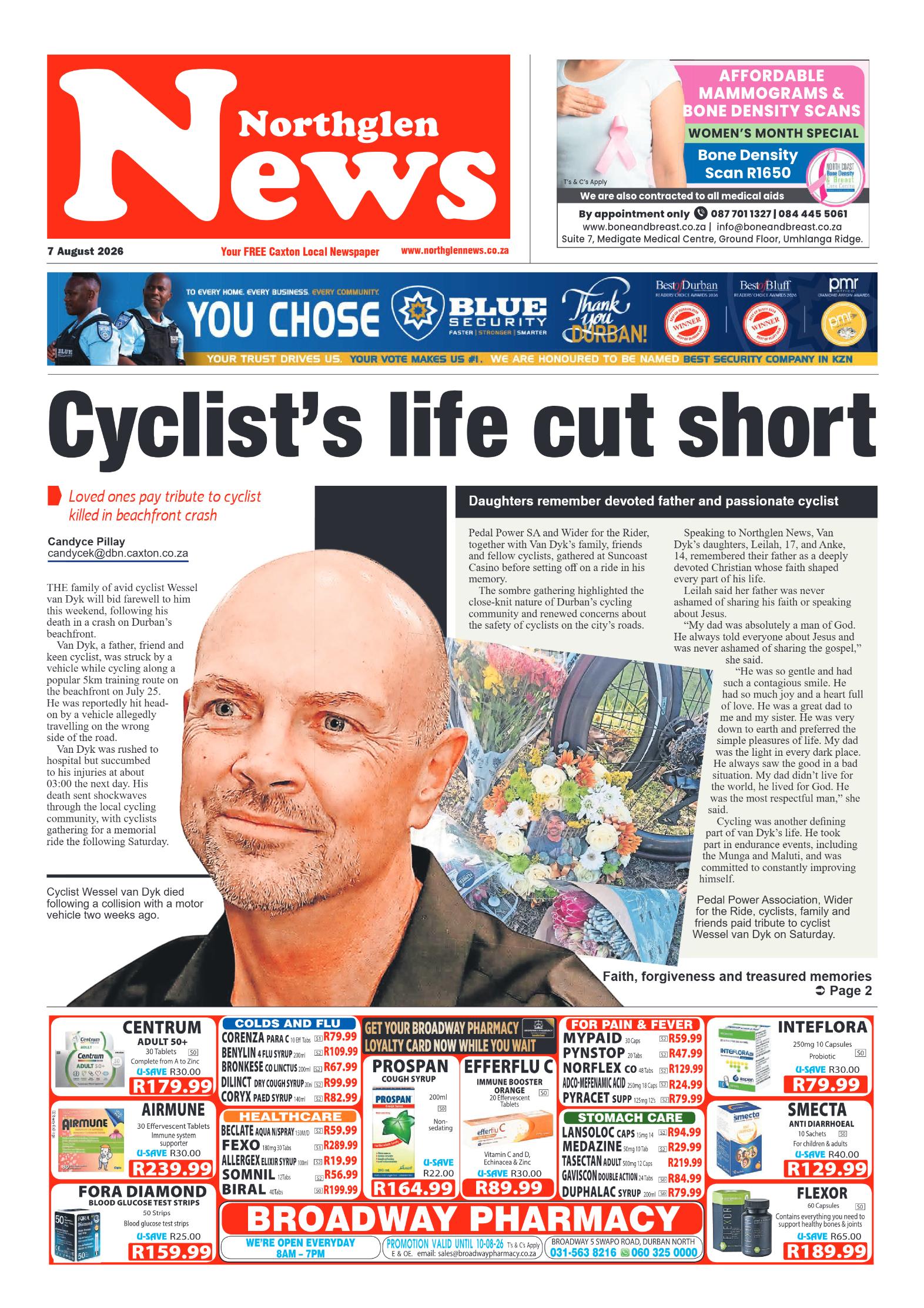 Northglen News 07 August 2026 page 1