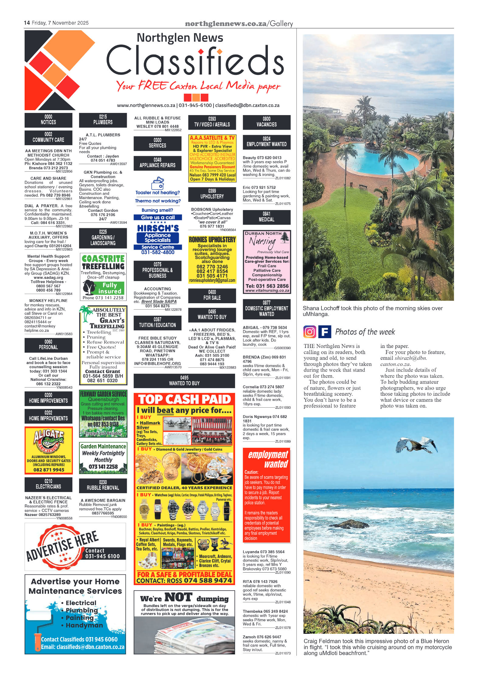 Northglen News 07 November 2025 page 14