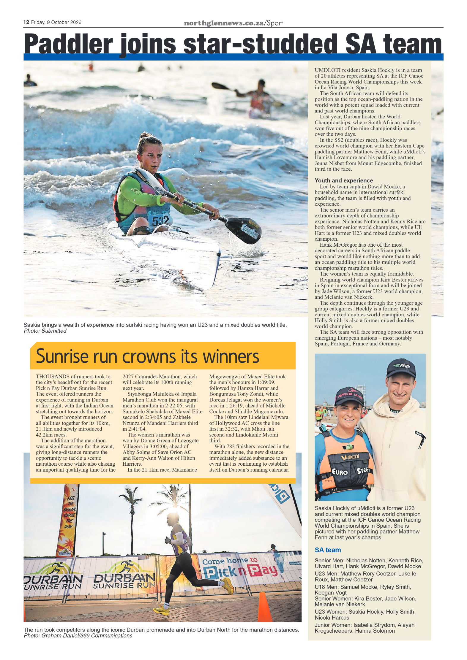 Northglen News 09 October 2026 page 12